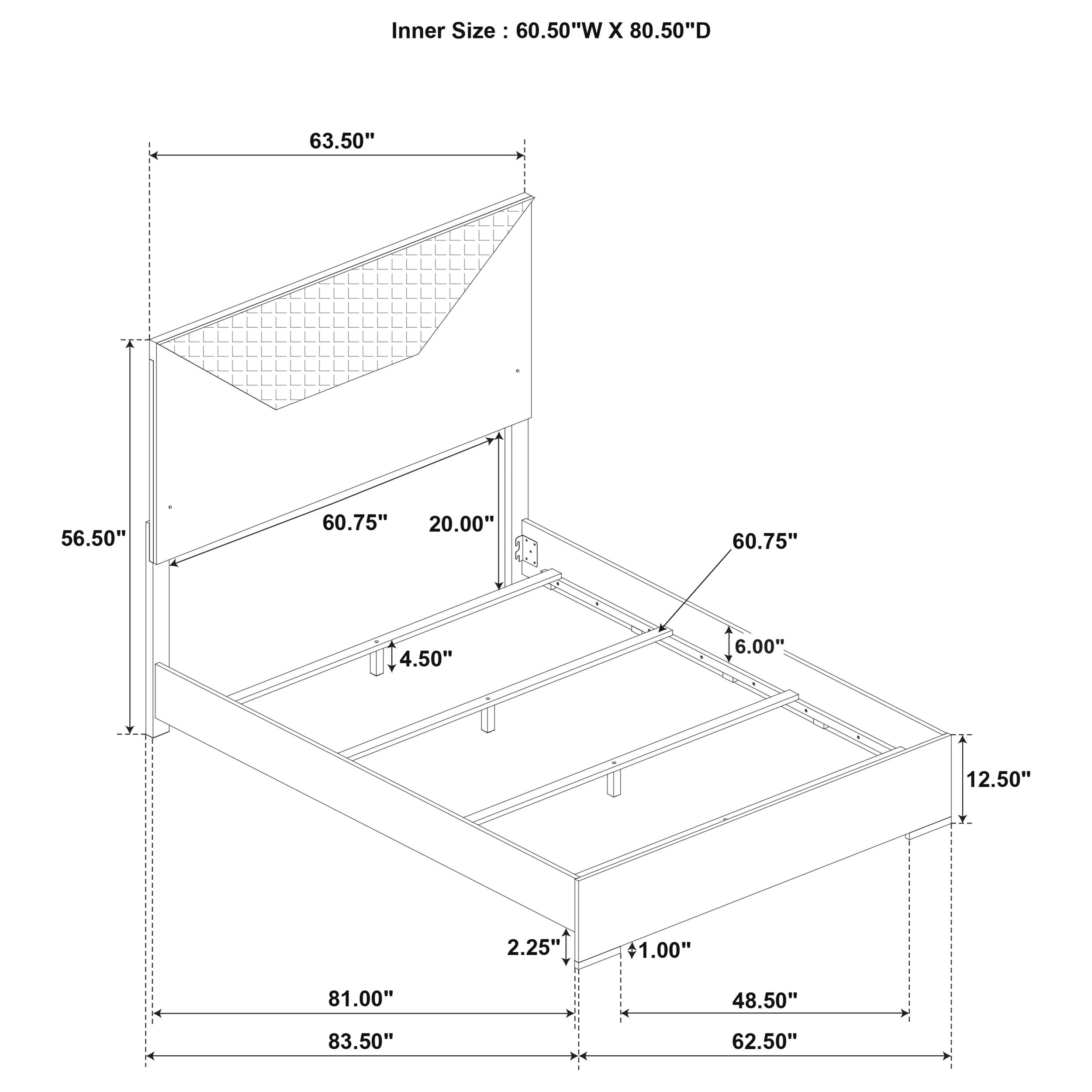 Ives Wood LED Panel Bed
