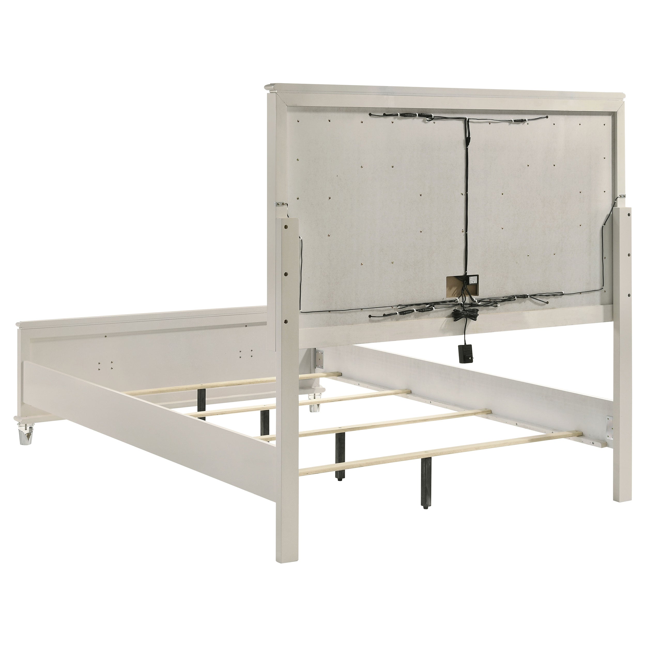 Olivia Wood LED Panel Bed