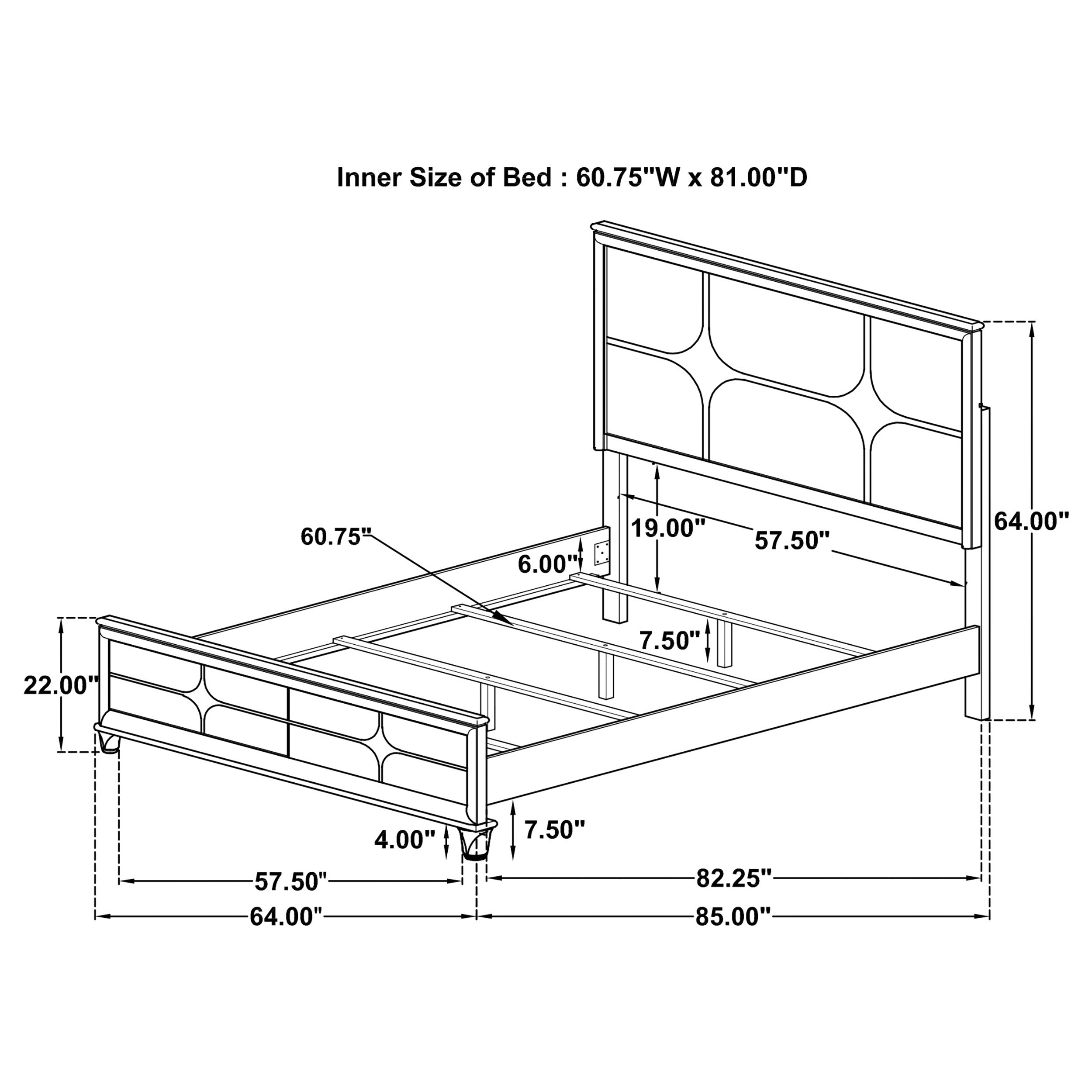Olivia Wood LED Panel Bed