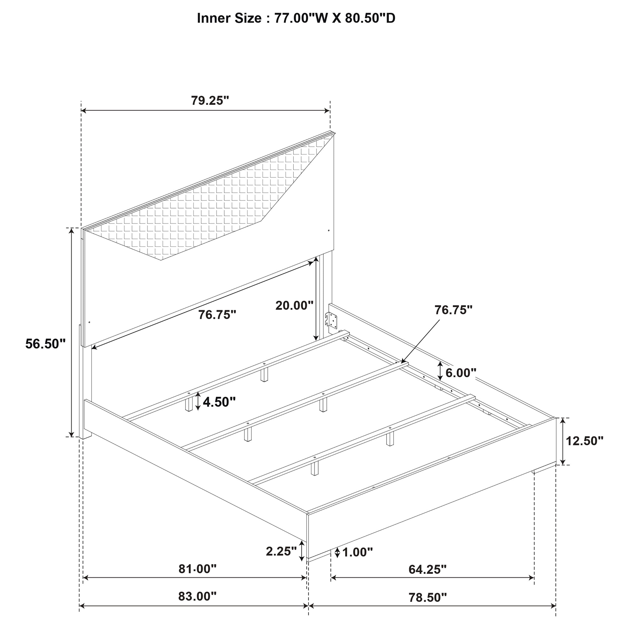 Ives Wood LED Panel Bed