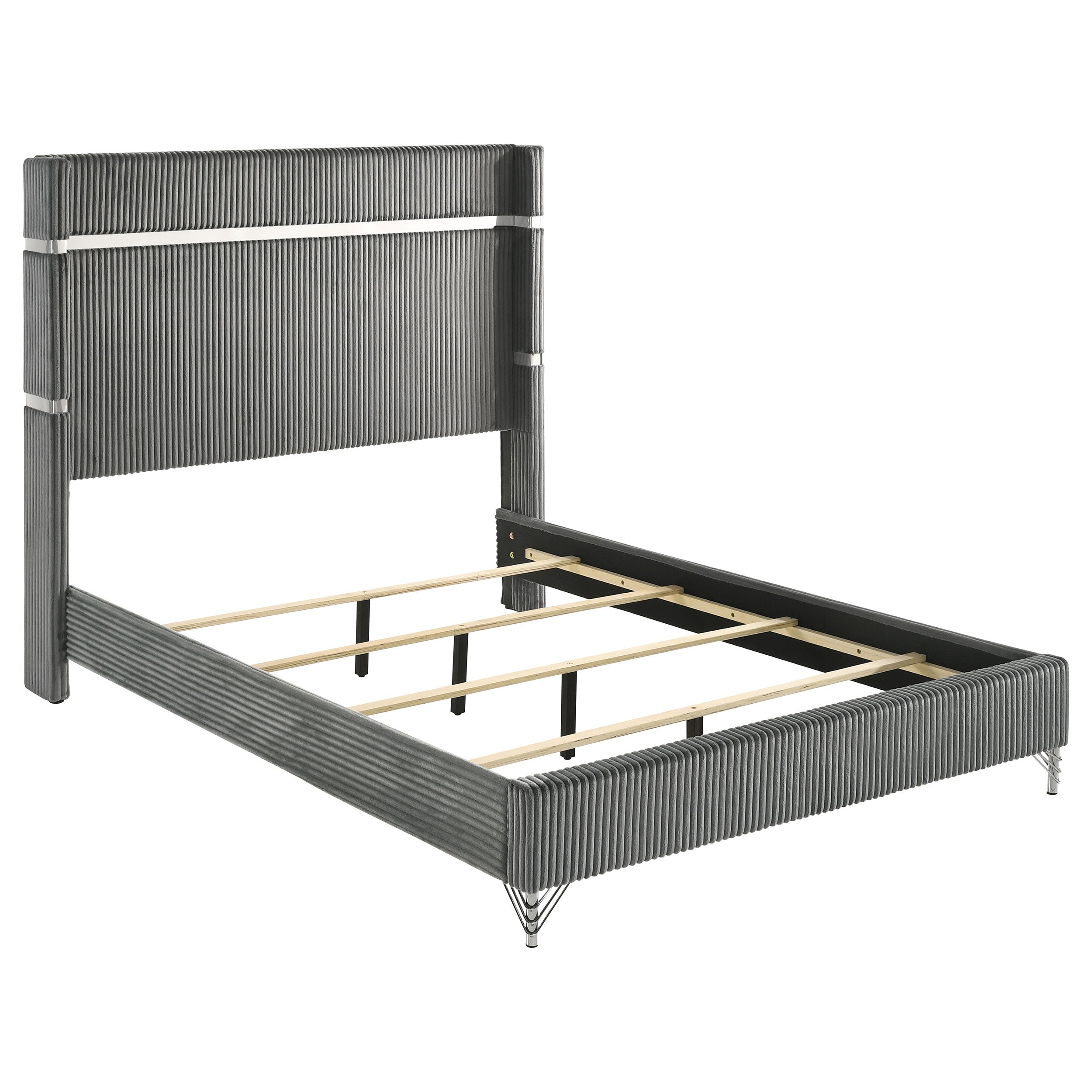 Lucia Upholstered Wingback Bed