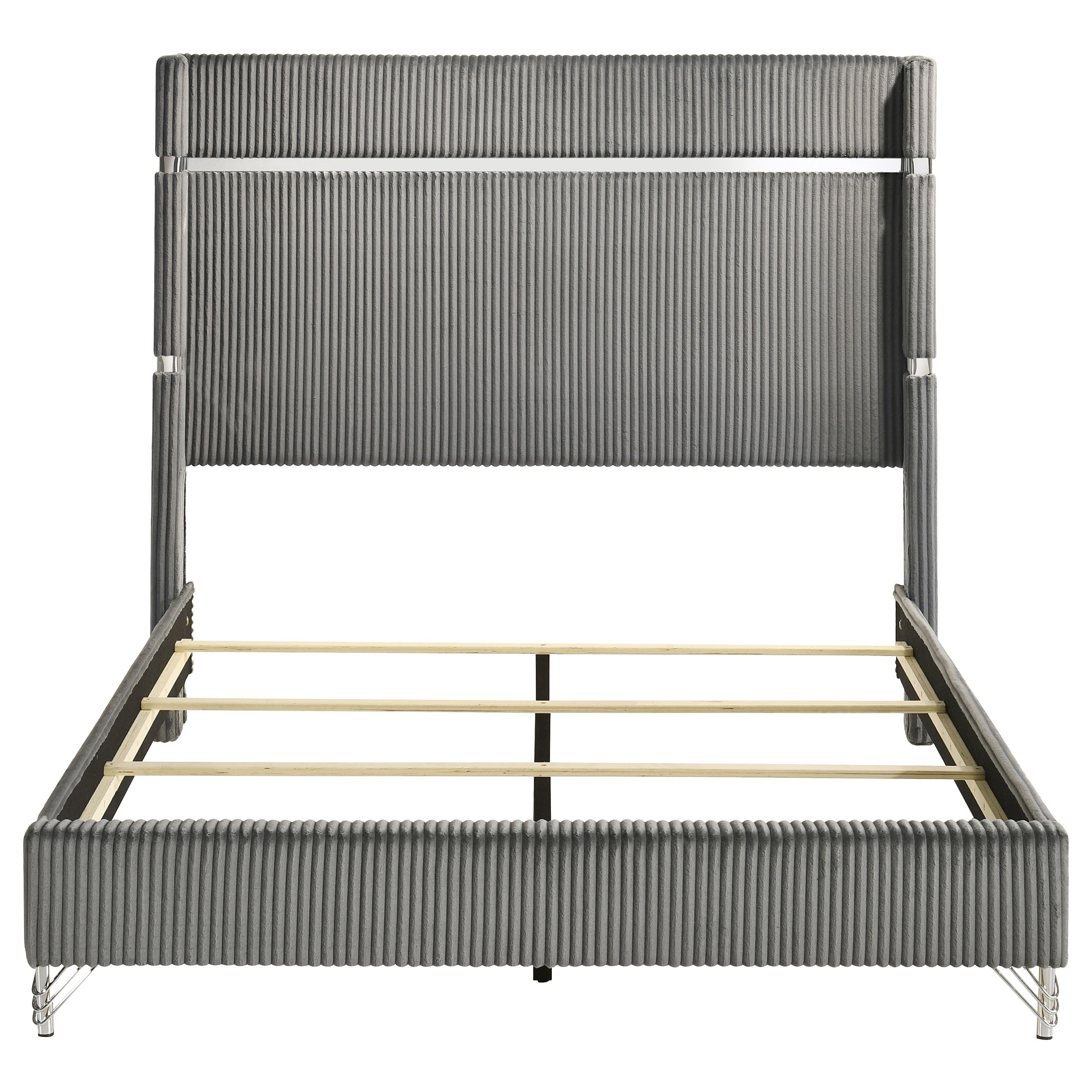 Lucia Upholstered Wingback Bed
