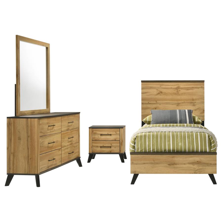 Kaywood 4-piece Twin Bedroom Set In Natural Pine