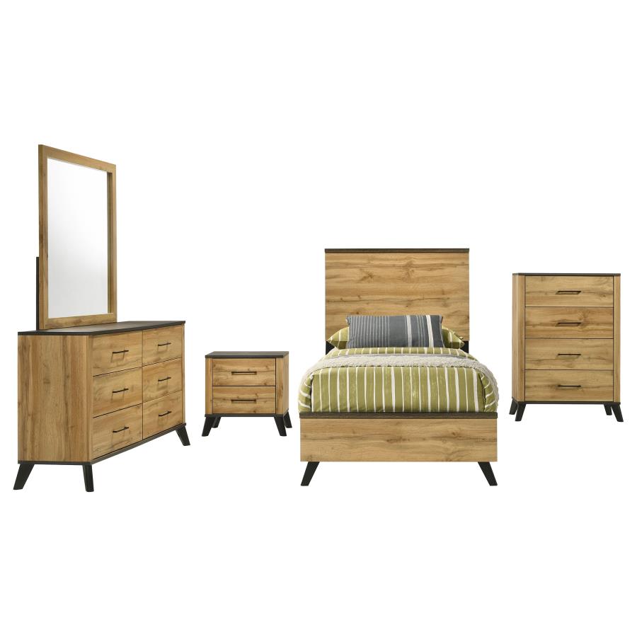 Kaywood 5-piece Twin Bedroom Set In Natural Pine