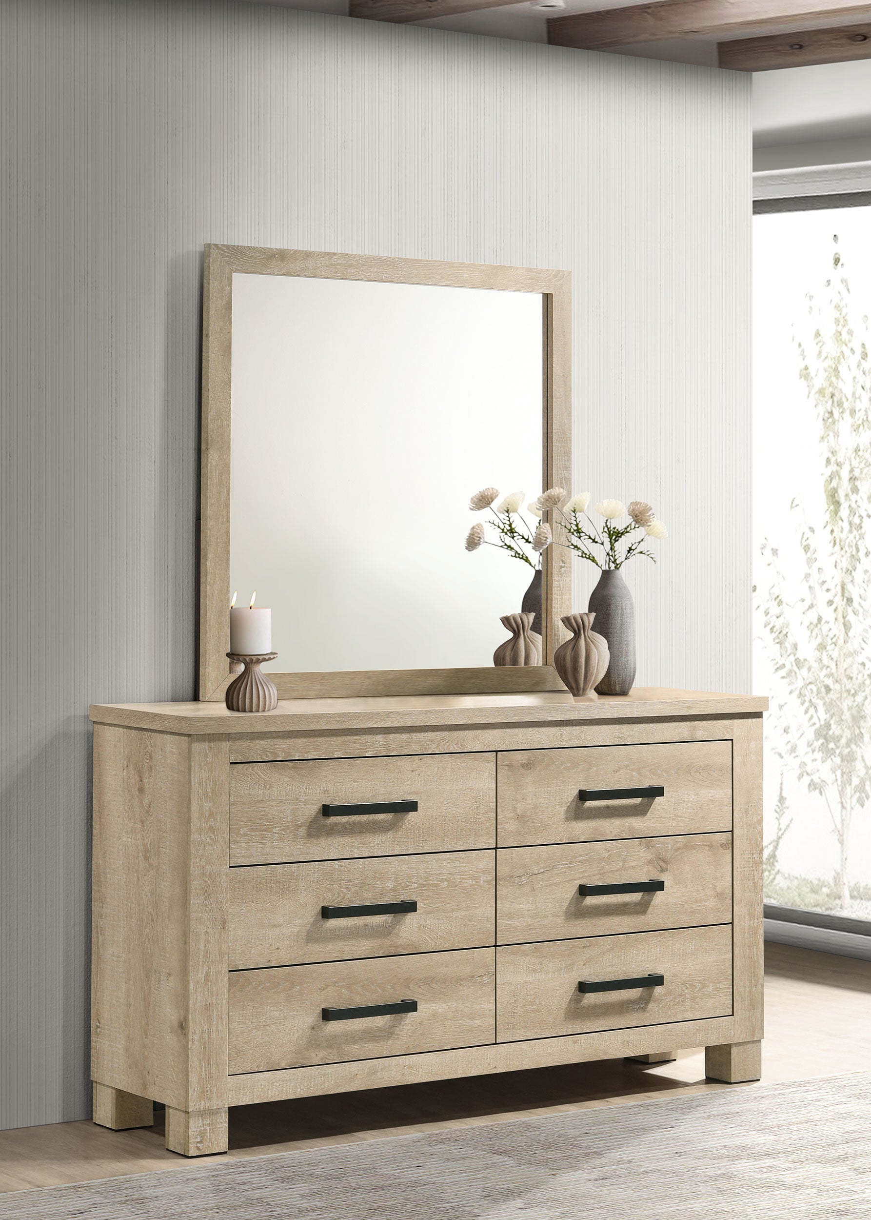 Oakglen Dresser and Mirror