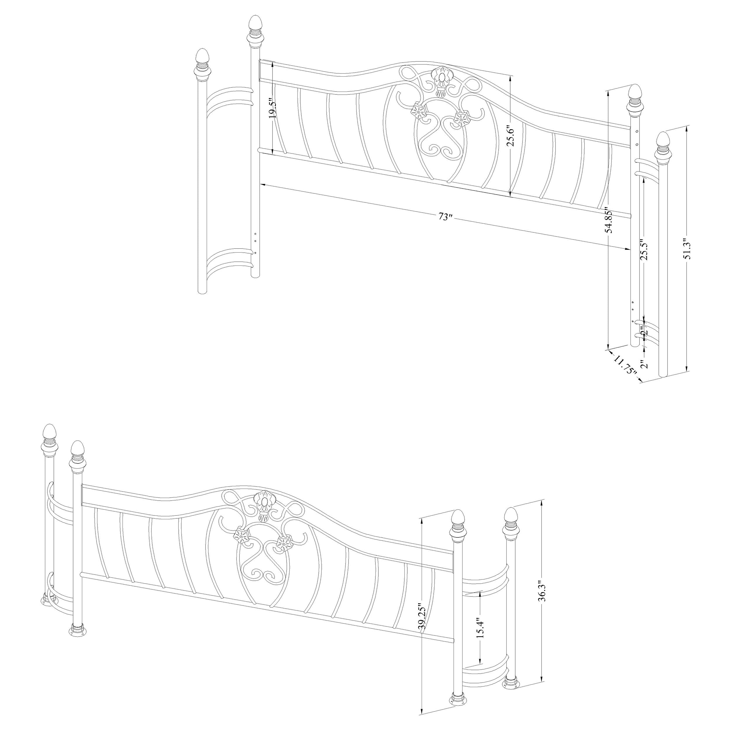 Sydney Metal Open Frame Bed