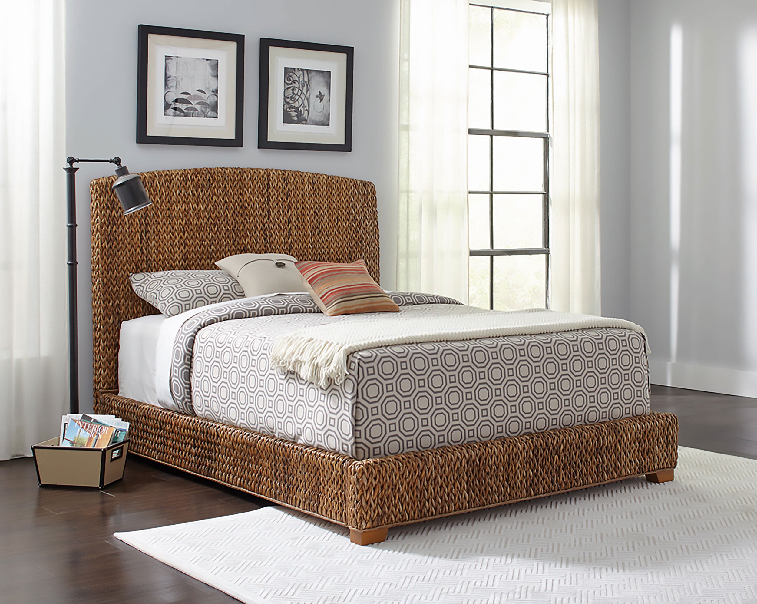 Laughton Banana Leaf Panel Bed