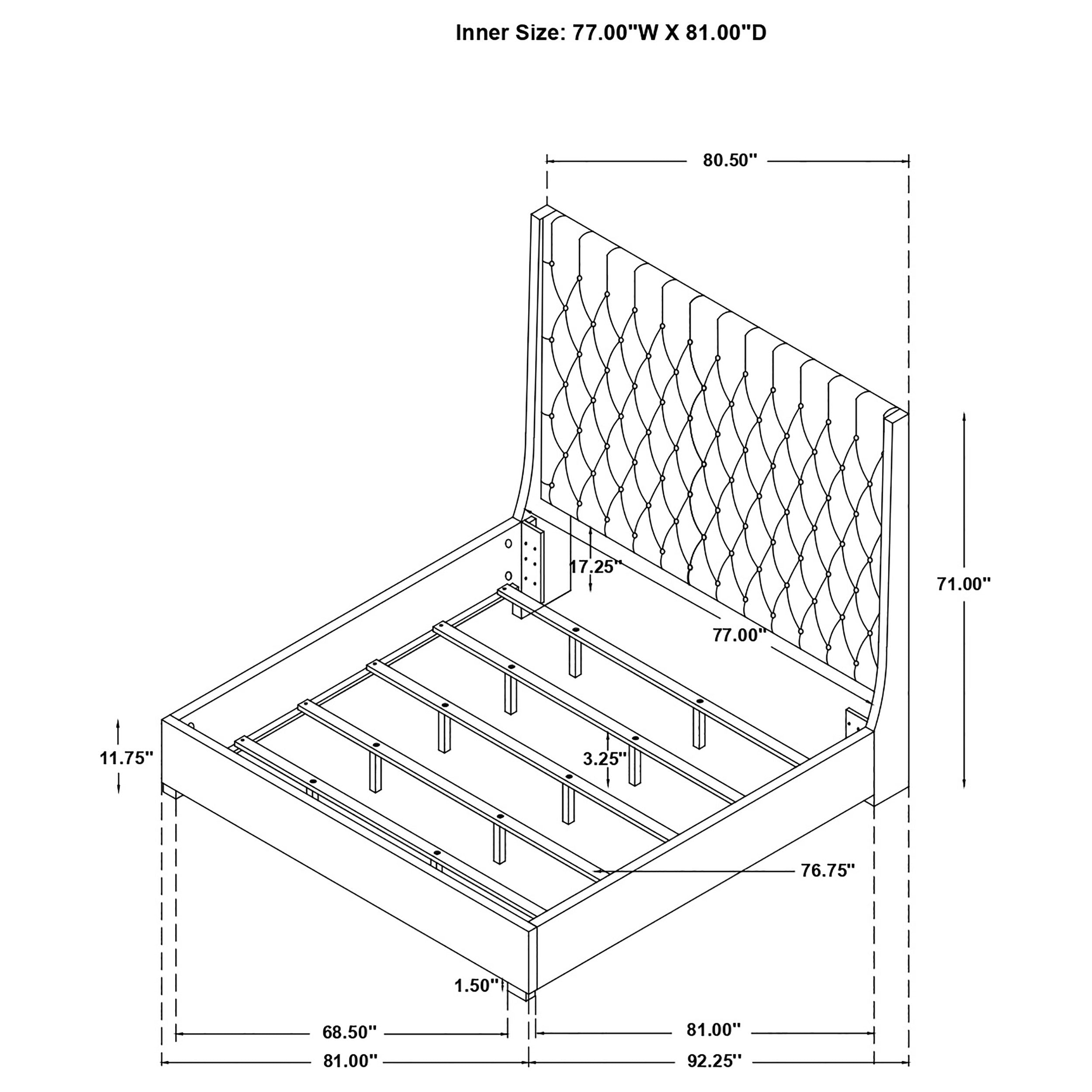 Camille Upholstered Panel Bed
