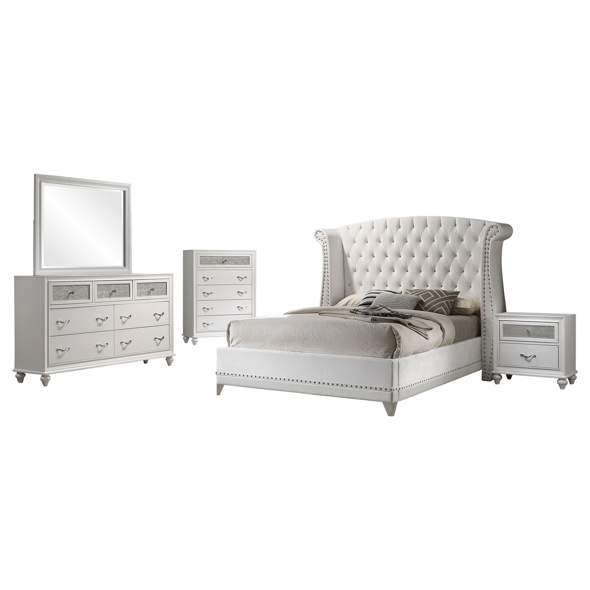 Barzini Bedroom Set (Upholstered Bed)