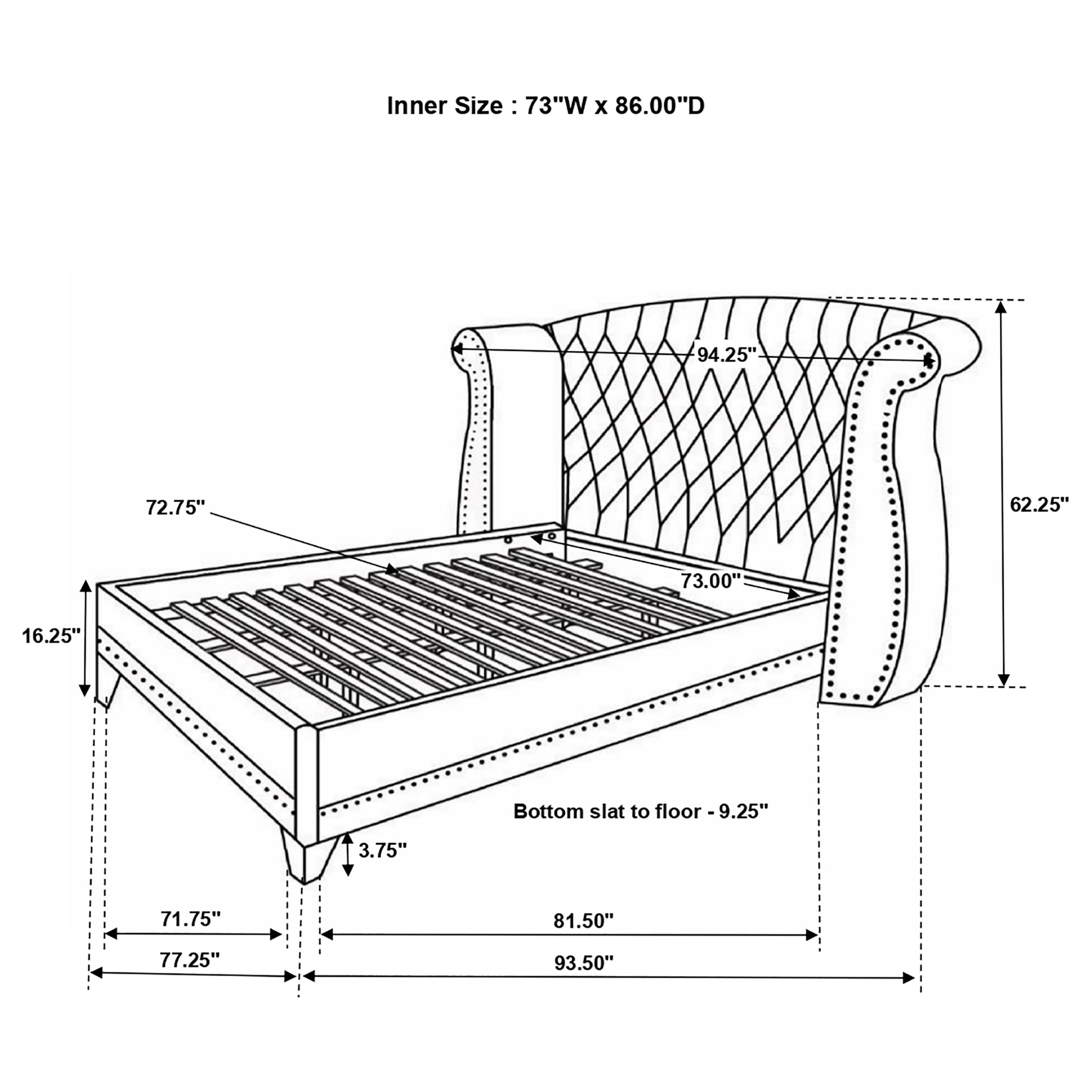 Barzini Bedroom Set (Upholstered Bed)