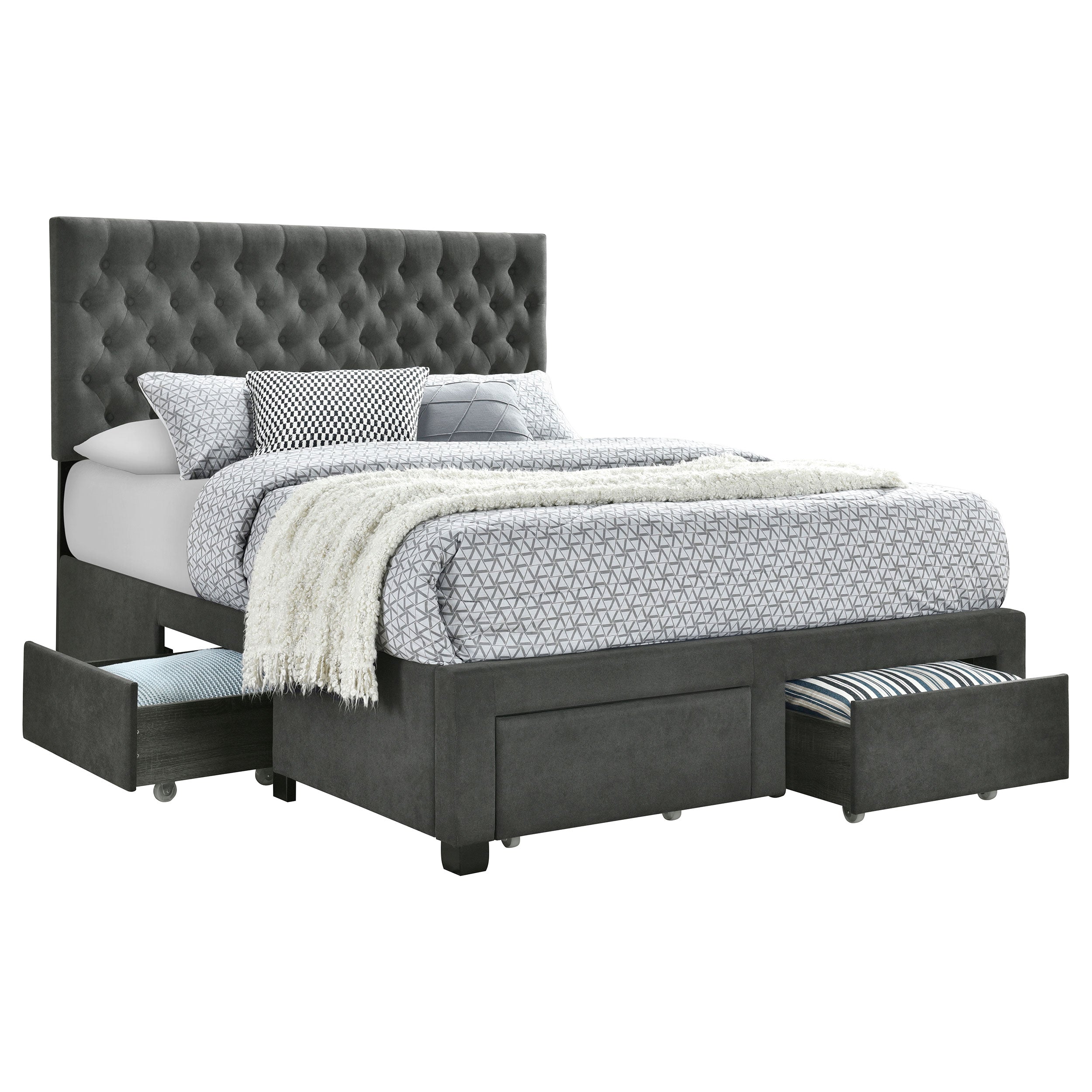 Soledad Upholstered Panel Storage Bed