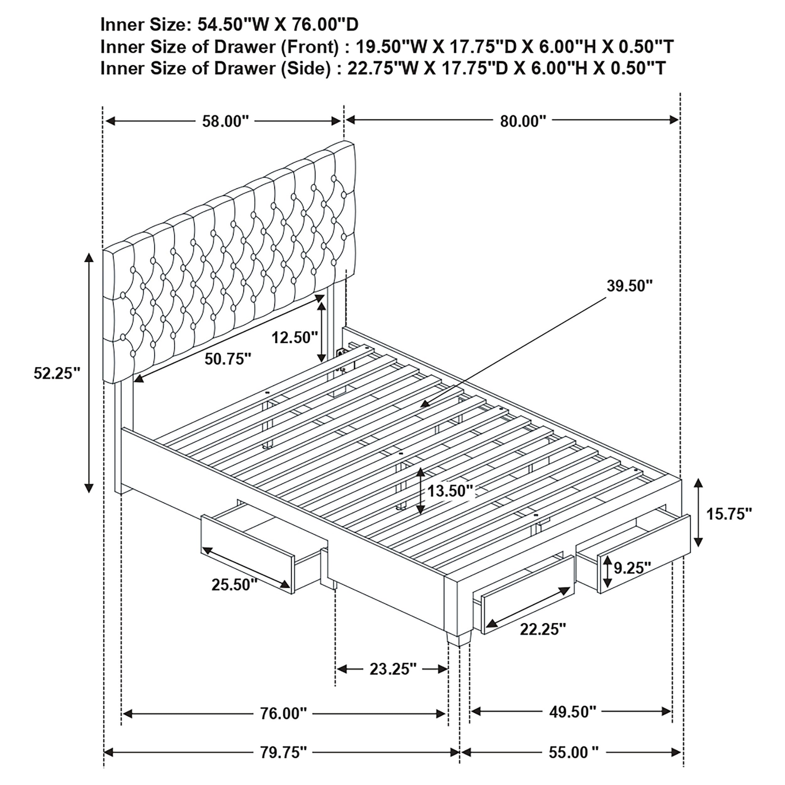 Soledad Upholstered Panel Storage Bed
