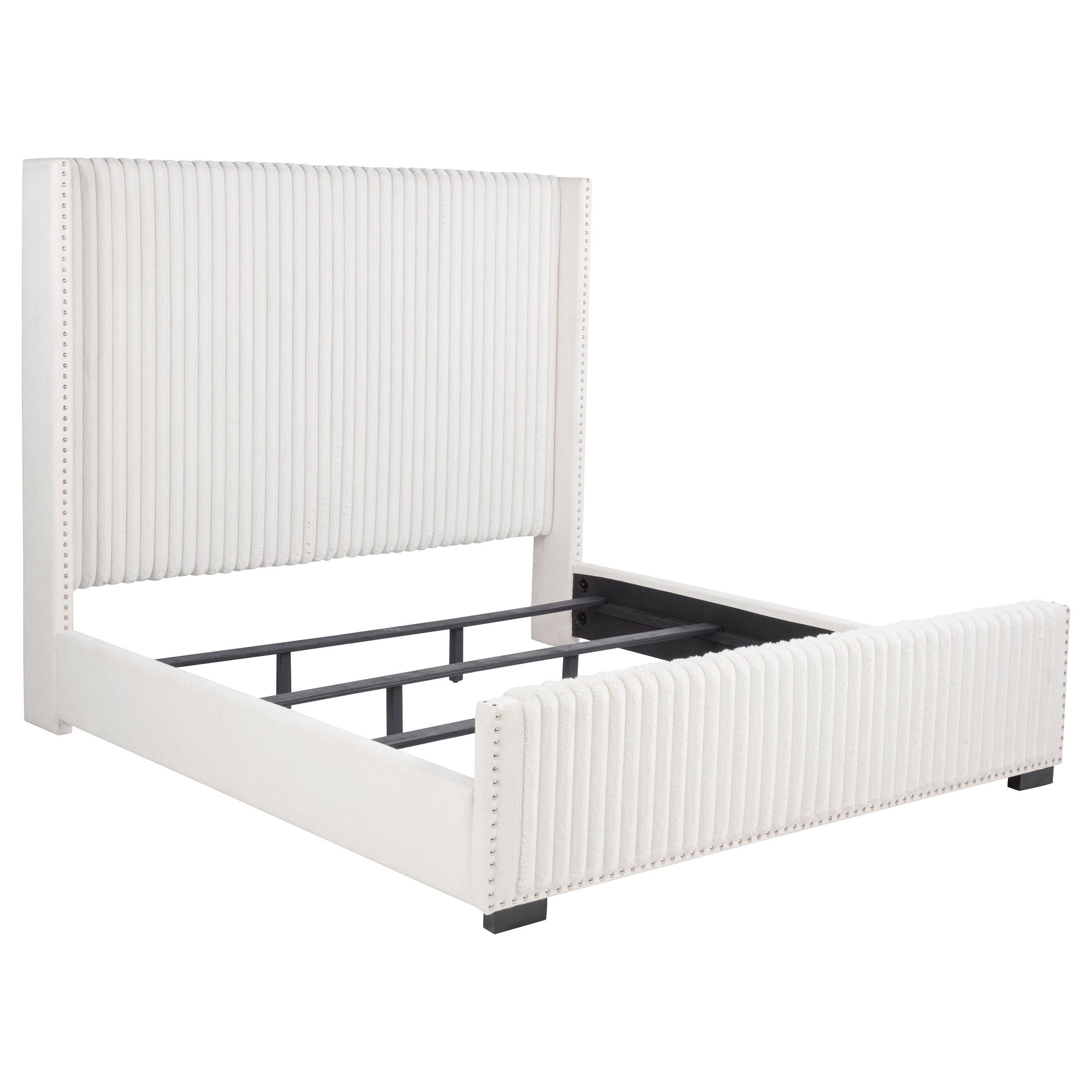 Natasha Upholstered Wingback Bed