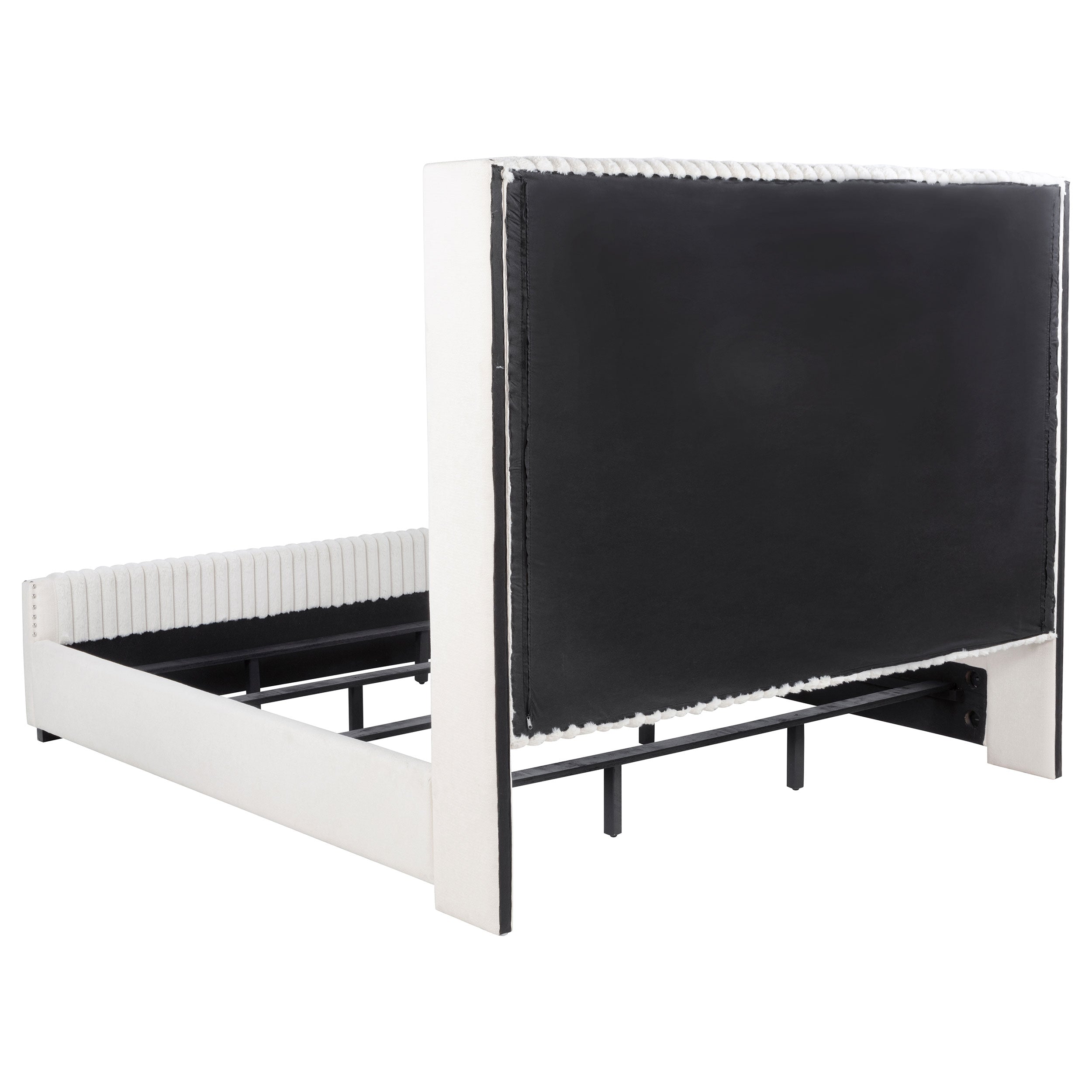 Natasha Upholstered Wingback Bed