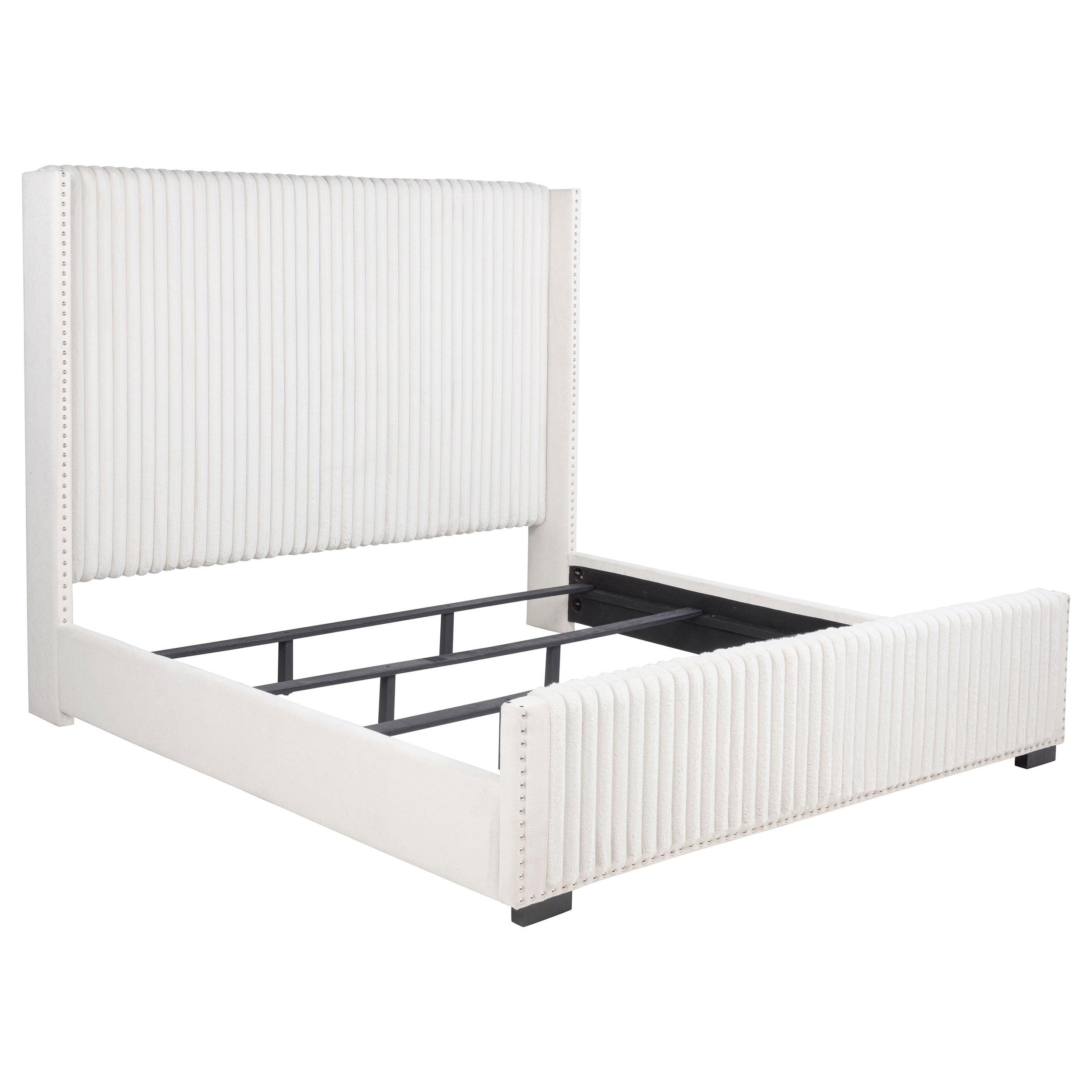 Natasha Upholstered Wingback Bed
