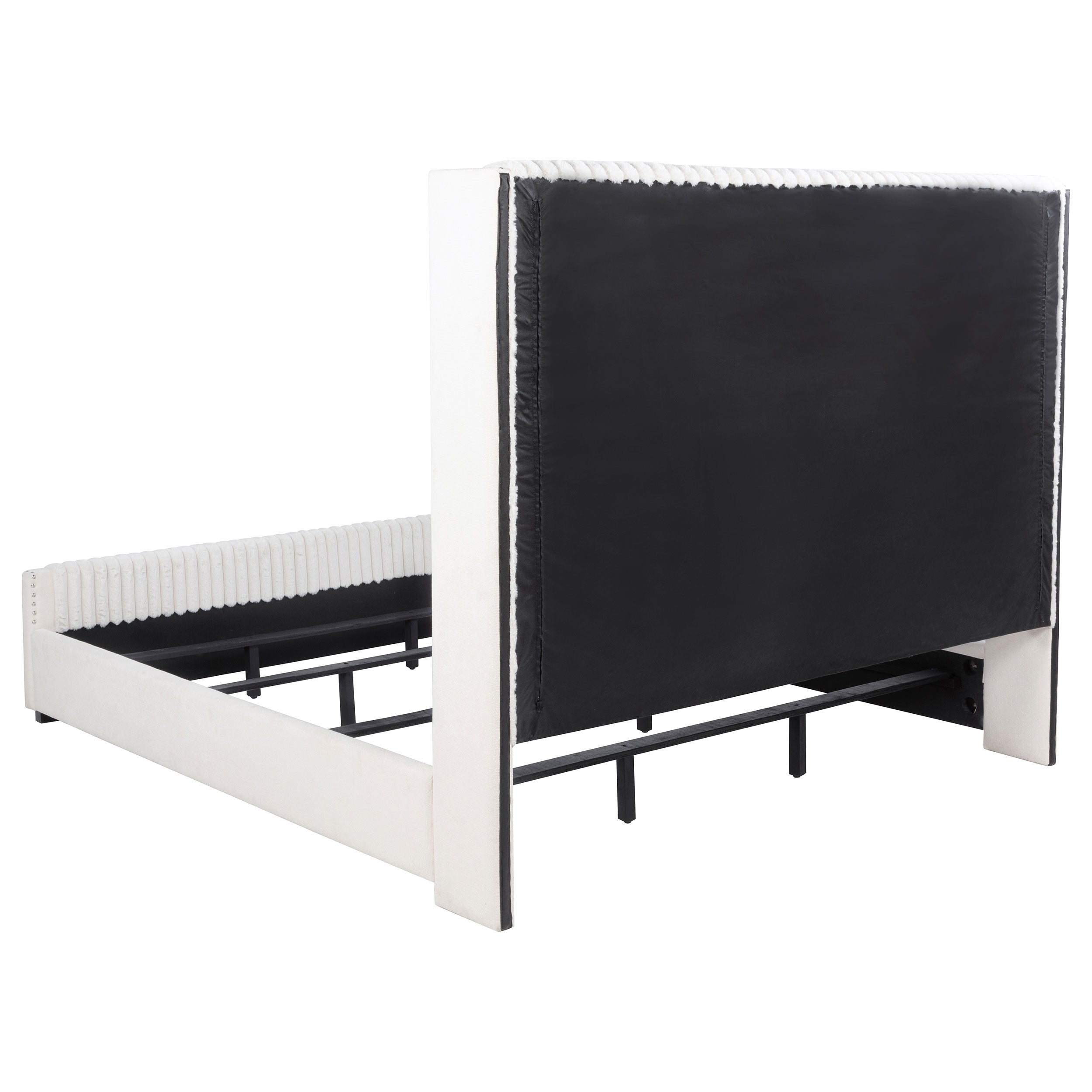 Natasha Upholstered Wingback Bed
