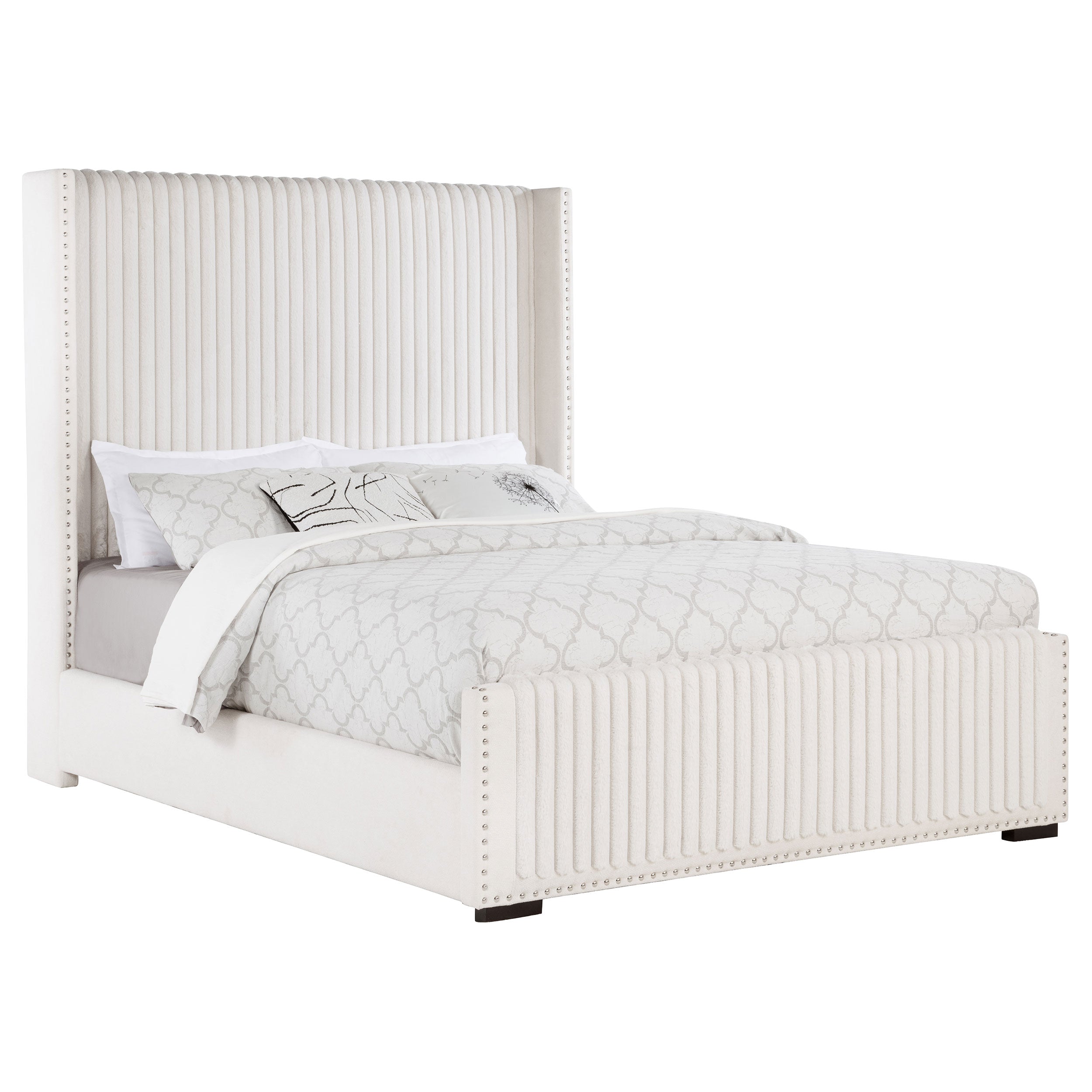 Natasha Upholstered Wingback Bed