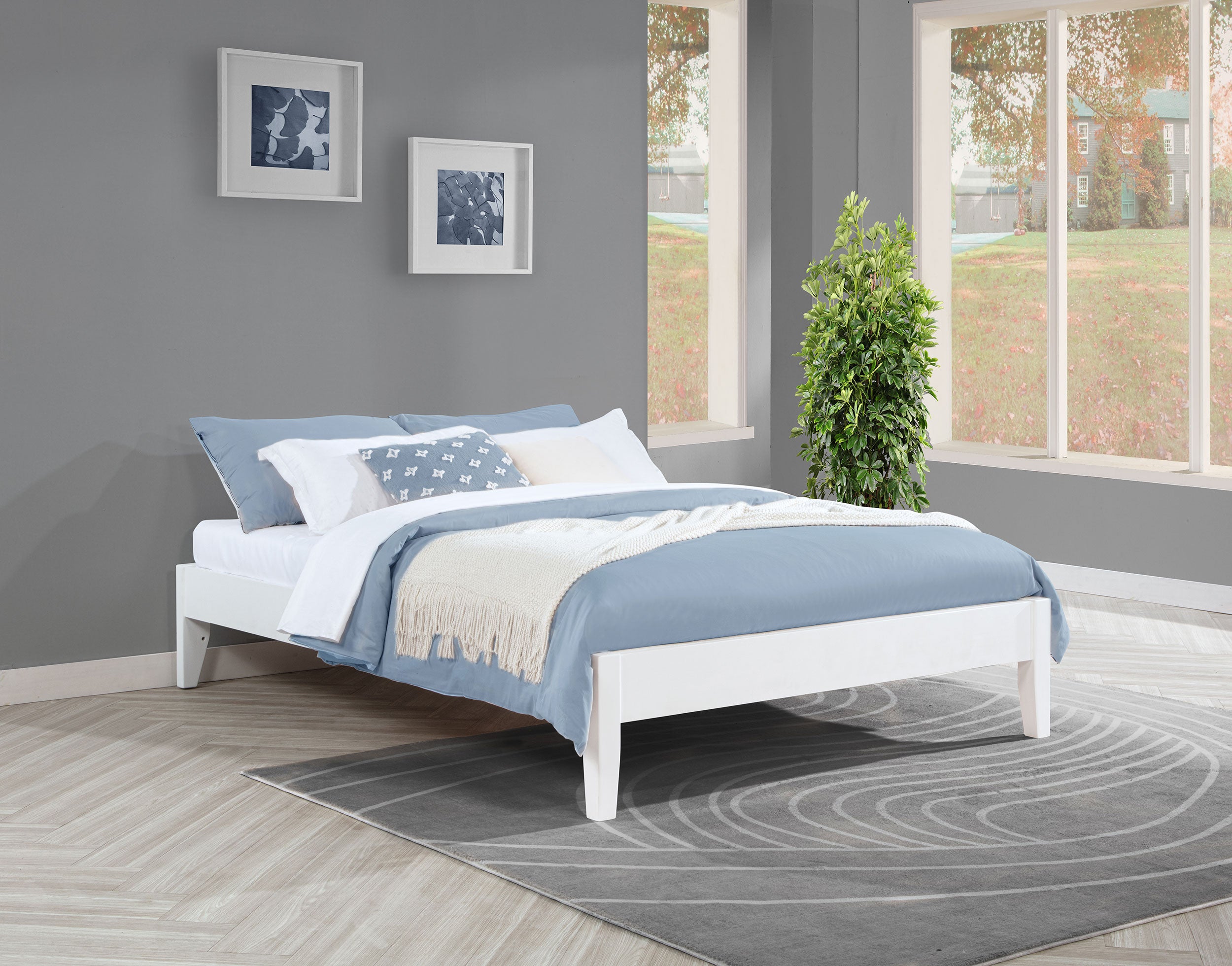 Hounslow Queen Universal Platform Bed - White