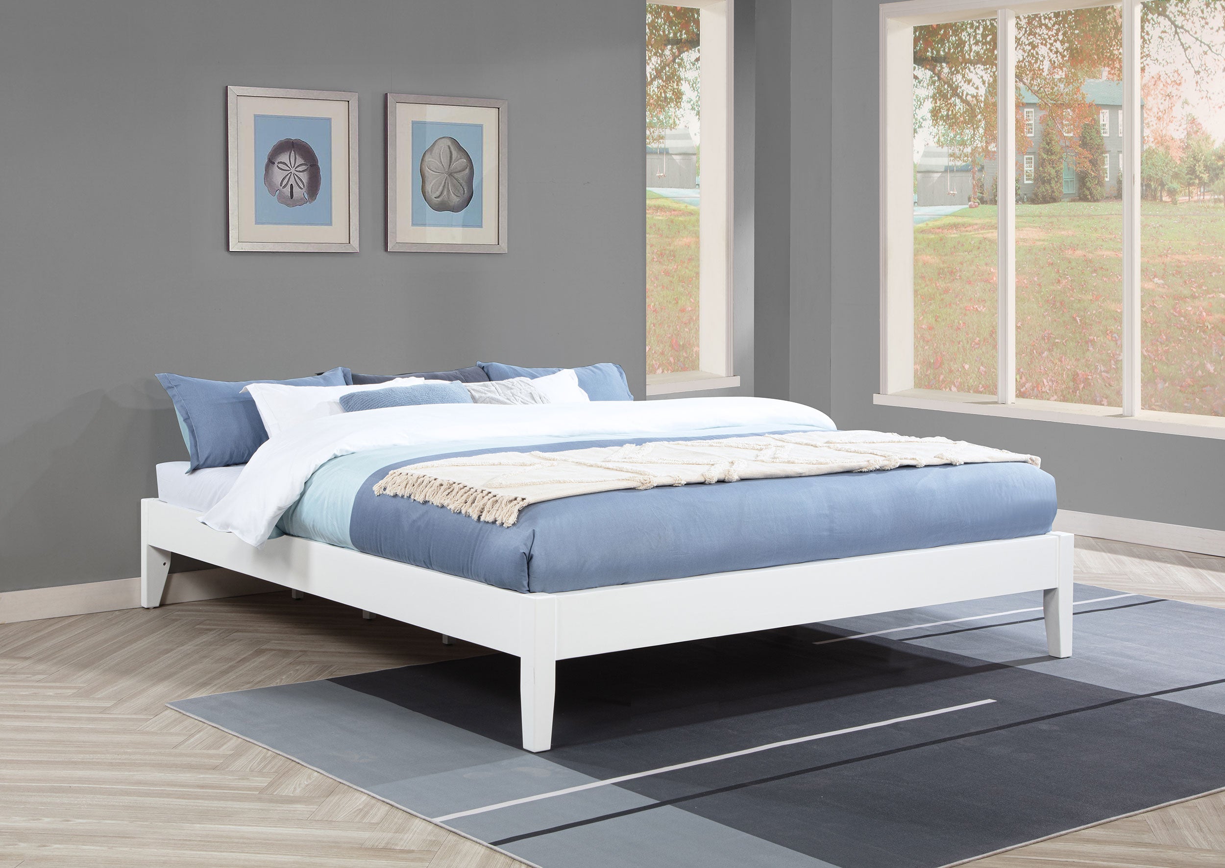 Hounslow Queen Universal Platform Bed - White