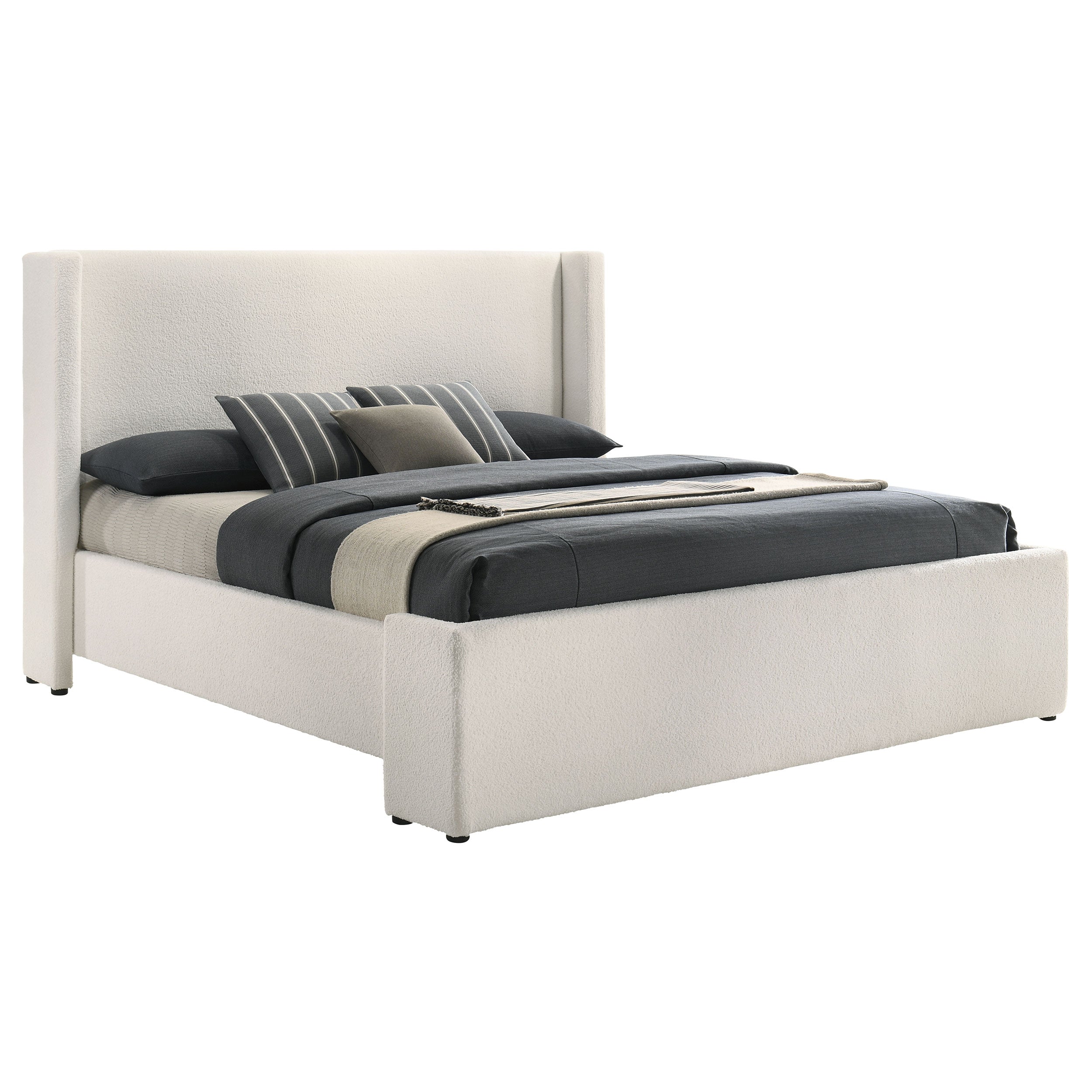 Alamosa Upholstered Wingback Bed