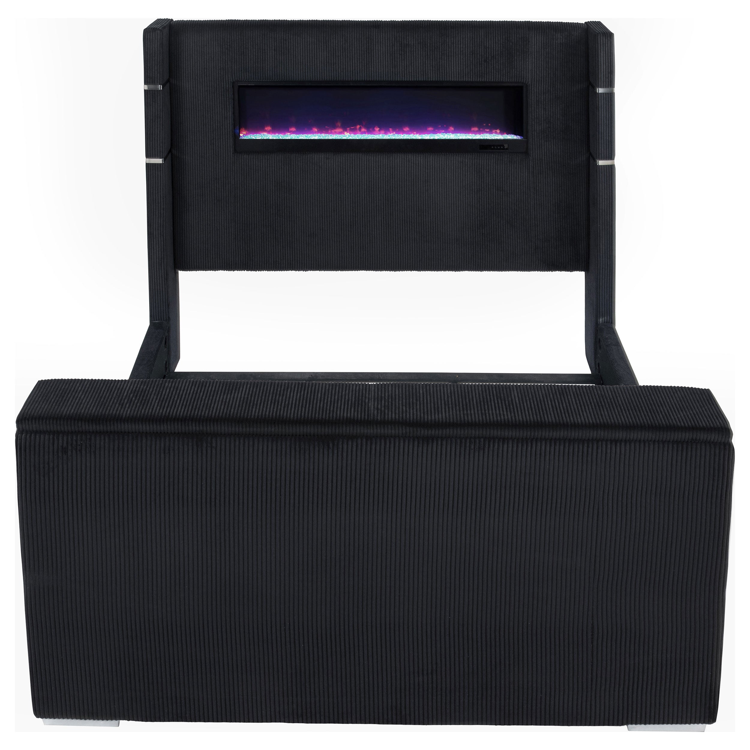 Tisdall Flame Visualizer Wingback TV Bed