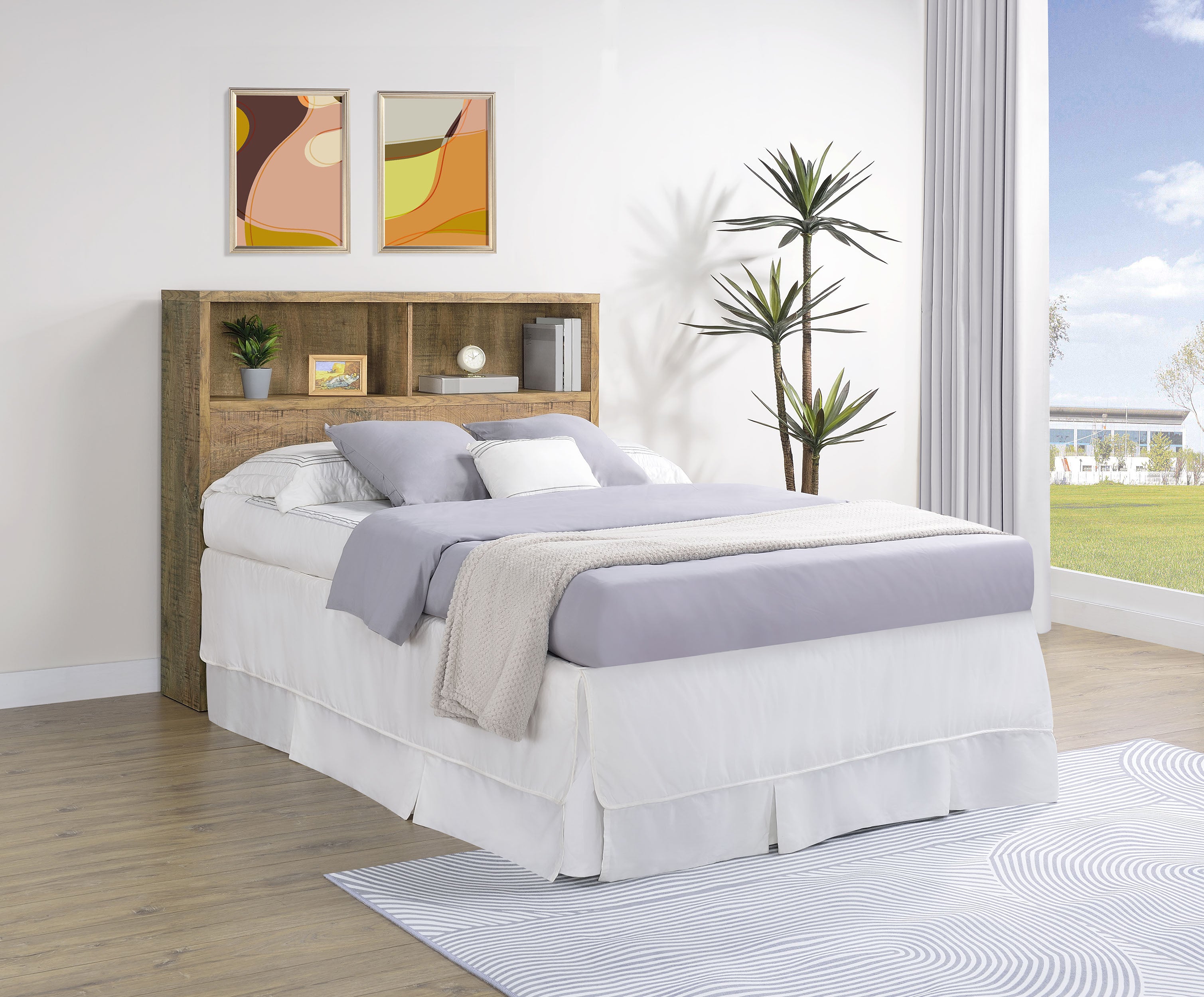 Westpark 49-inch Queen Bookcase Headboard Mango