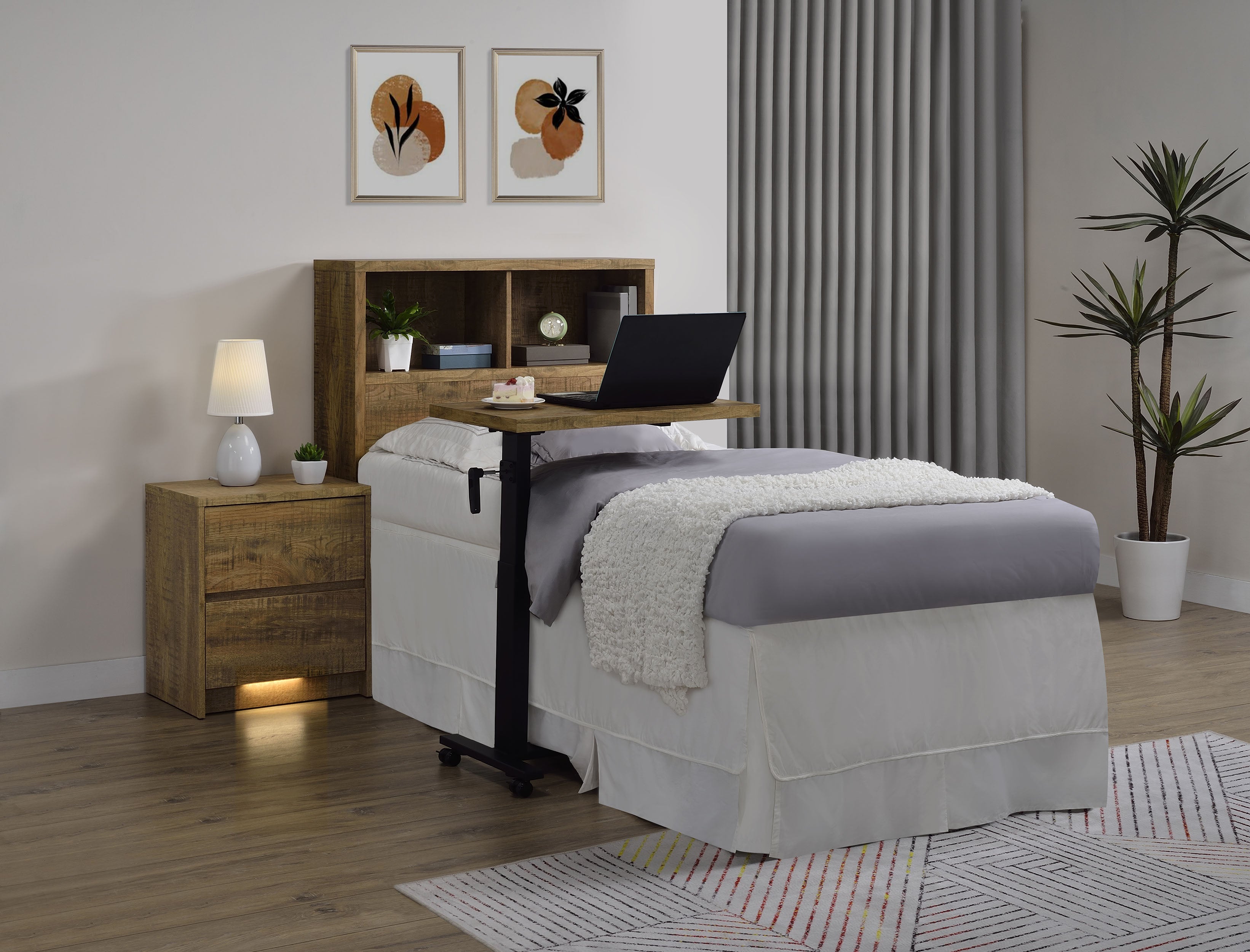 Westpark 49-inch Queen Bookcase Headboard Mango