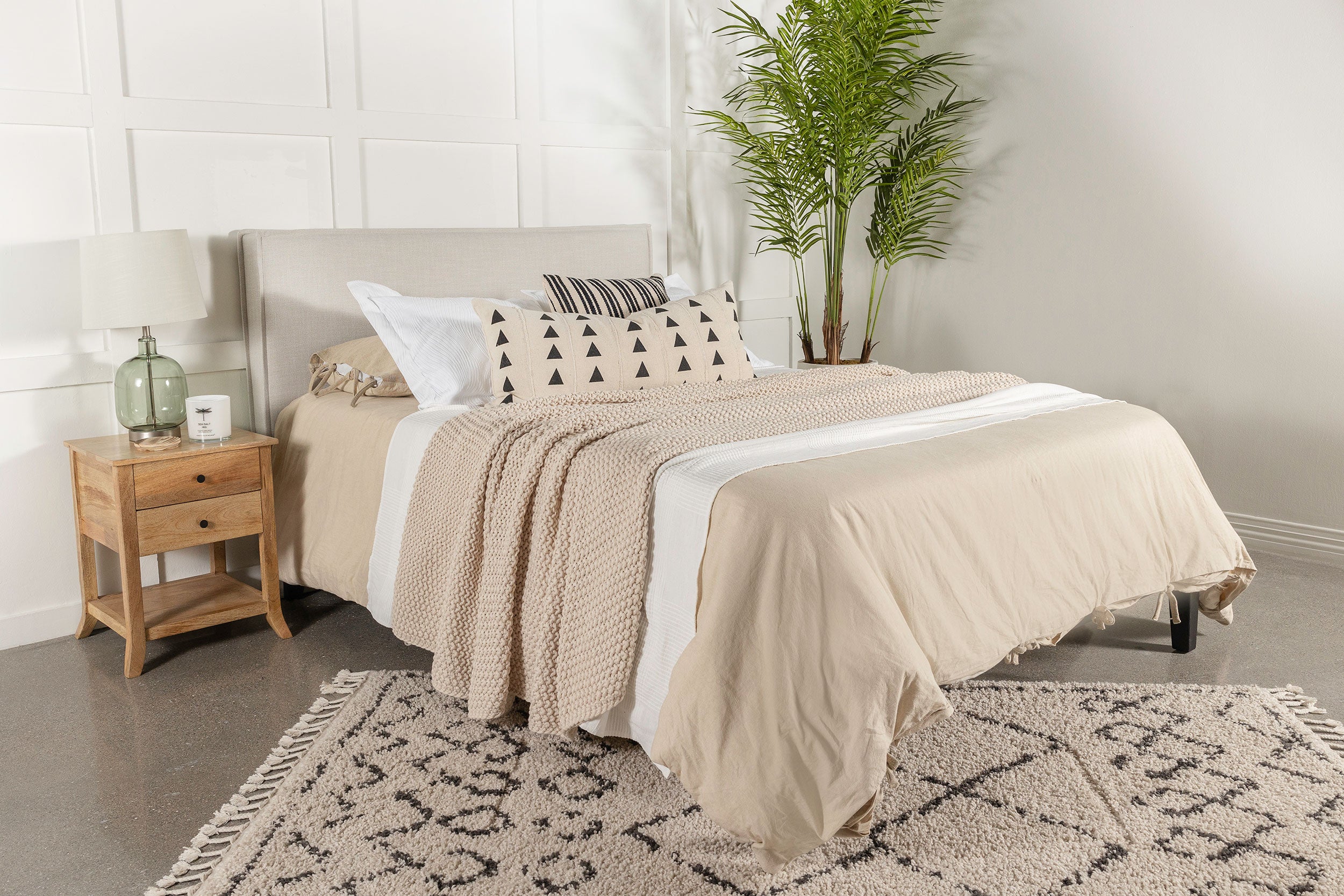 Izzy Upholstered Panel Headboard