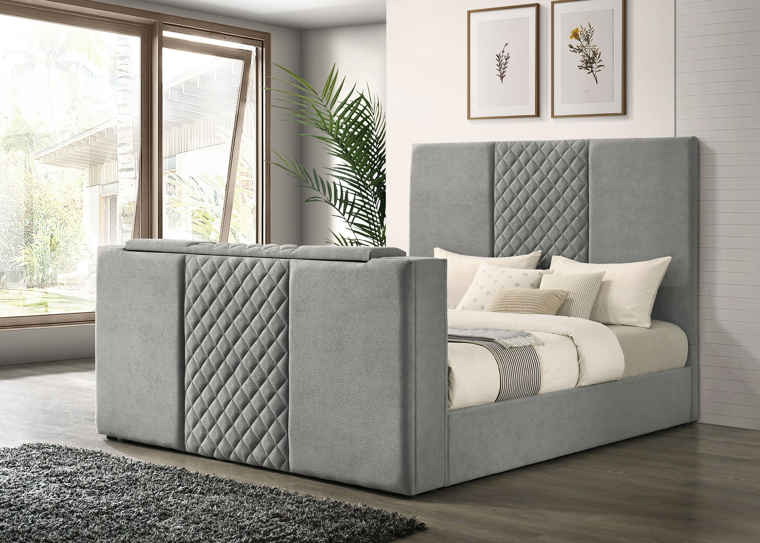Tara Upholstered TV Bed