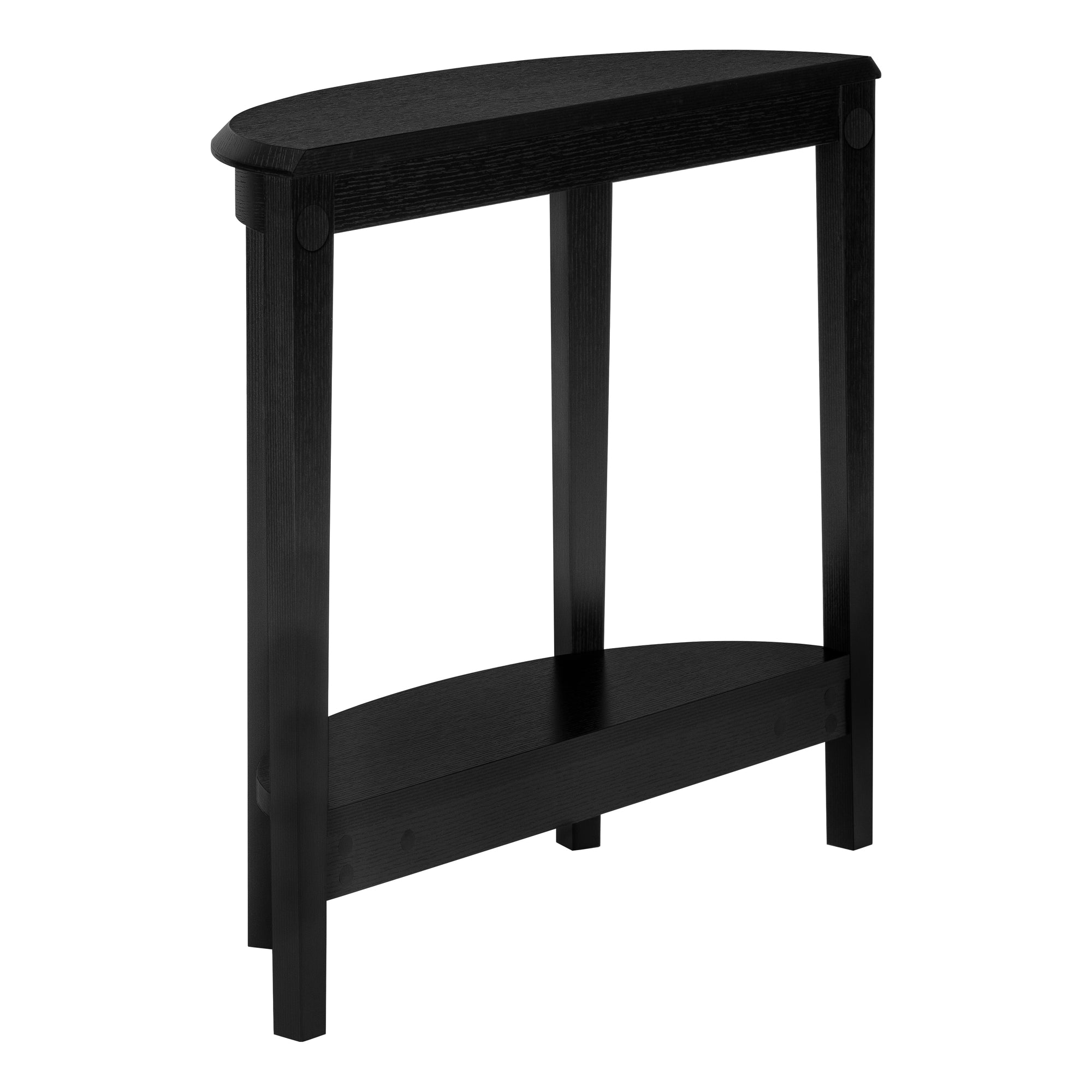 Half Moon Accent Sofa Entryway Console Table in Black