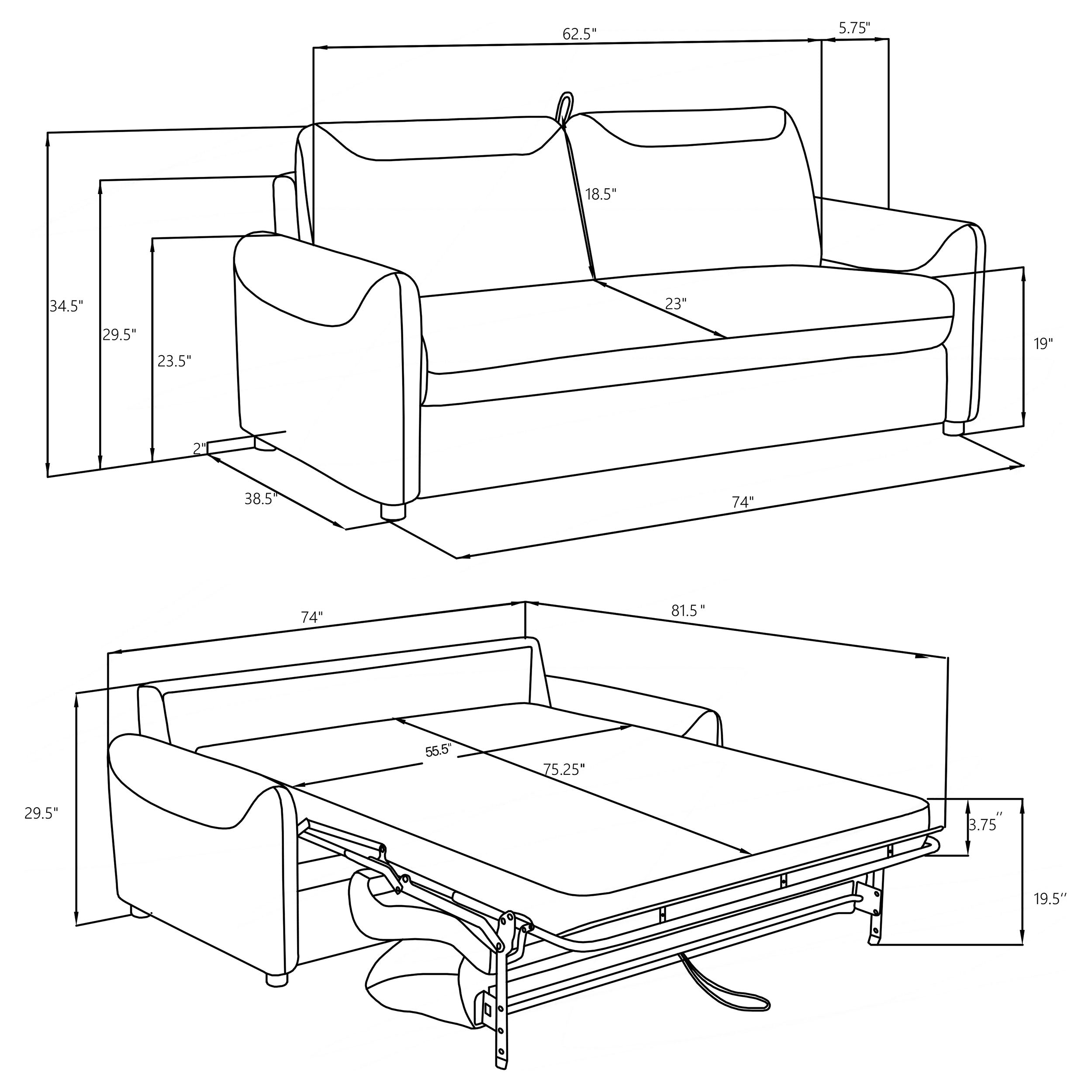 Rylie Sleeper Sofa - Beige