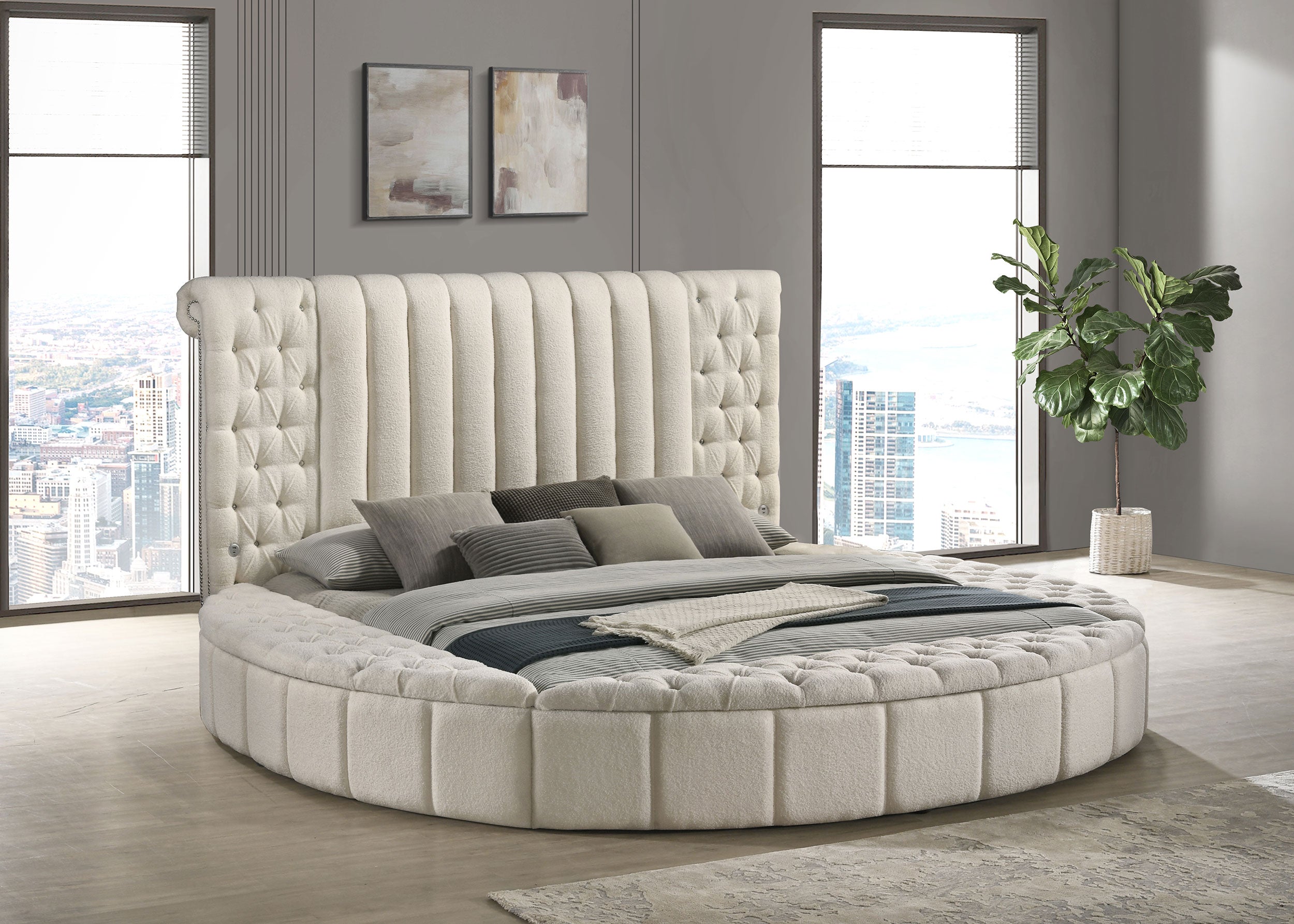 Sonya Upholstered Panel Storage Bed