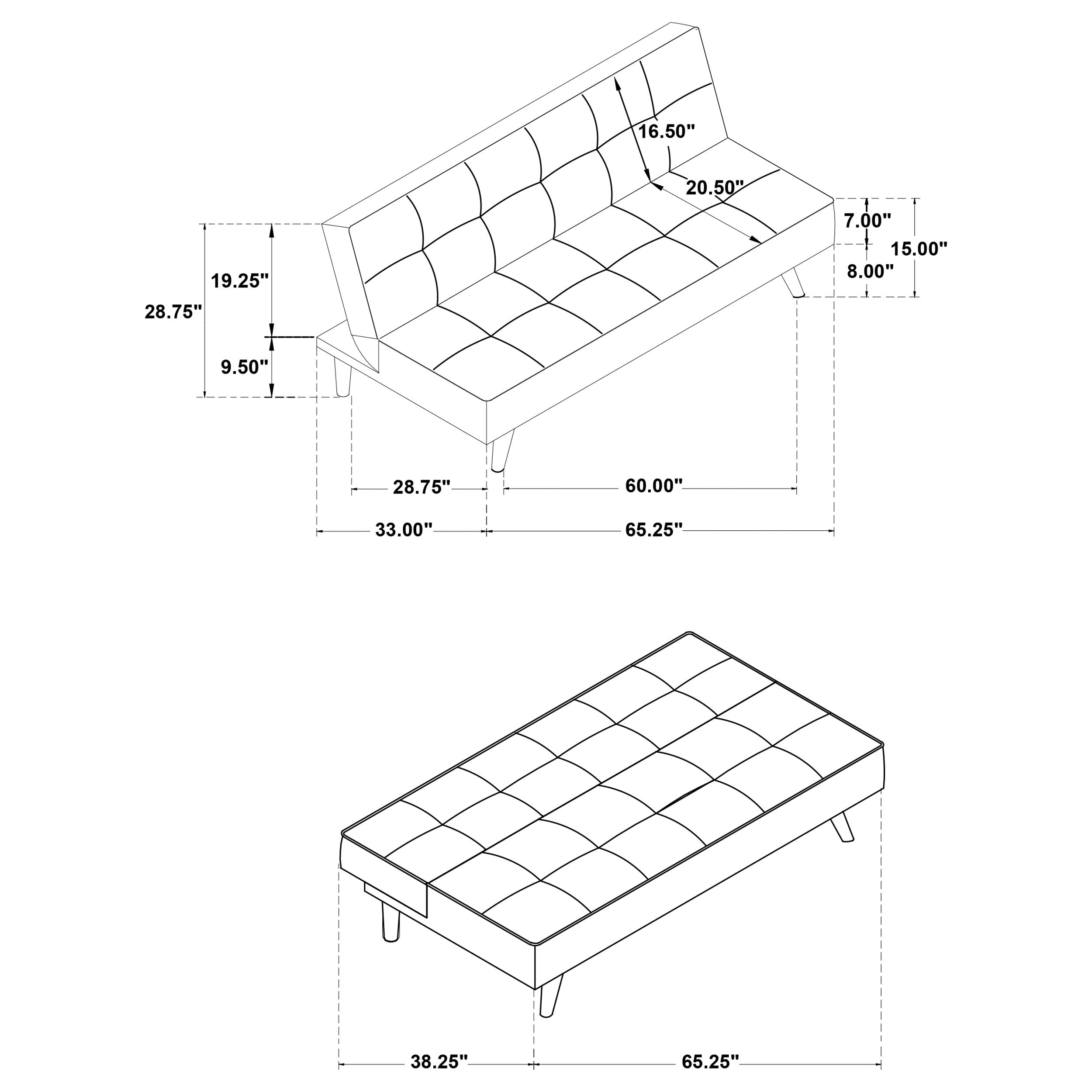 Jenson Sofa Bed - Dark Coffee