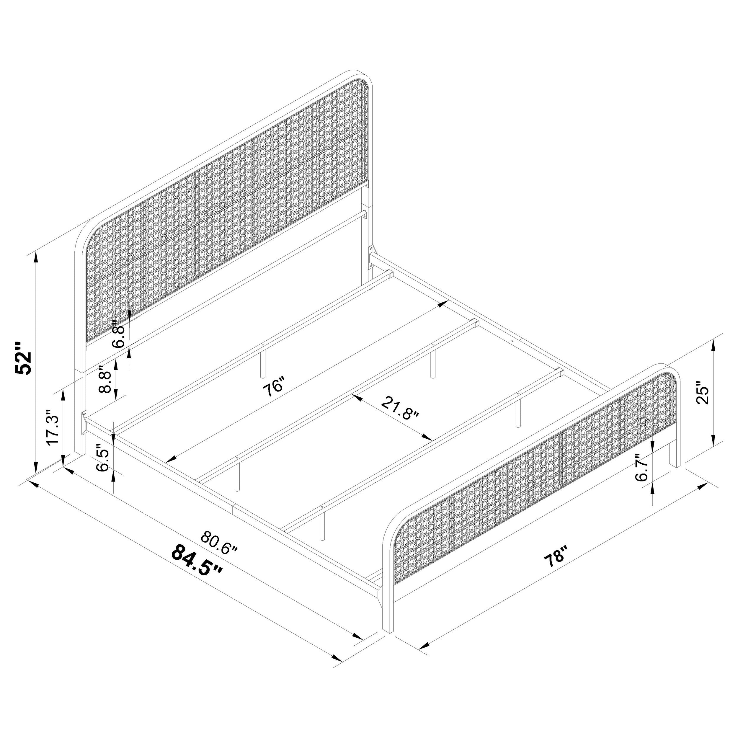 Lanewood Metal Panel Bed
