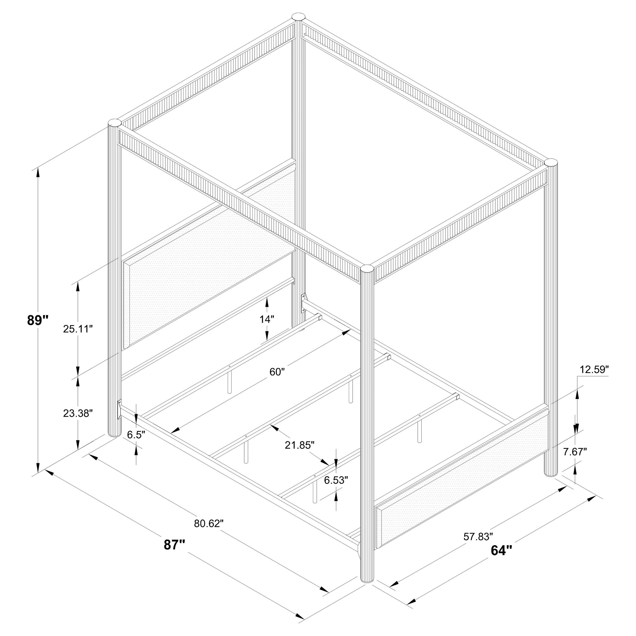 Zimmerlee Metal Canopy Bed