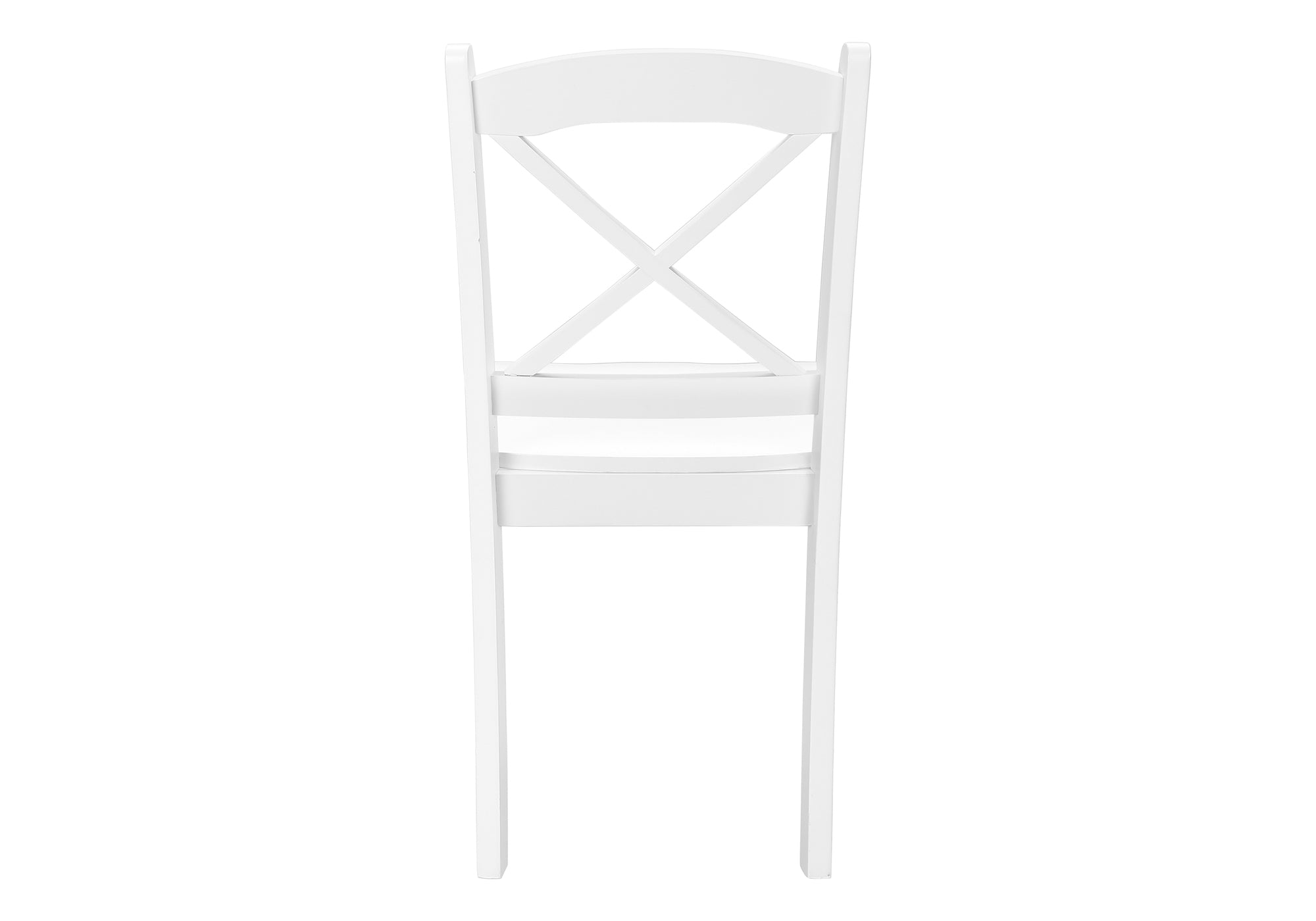 Modern X Back Kitchen Dining Side Chairs in White Set of 2