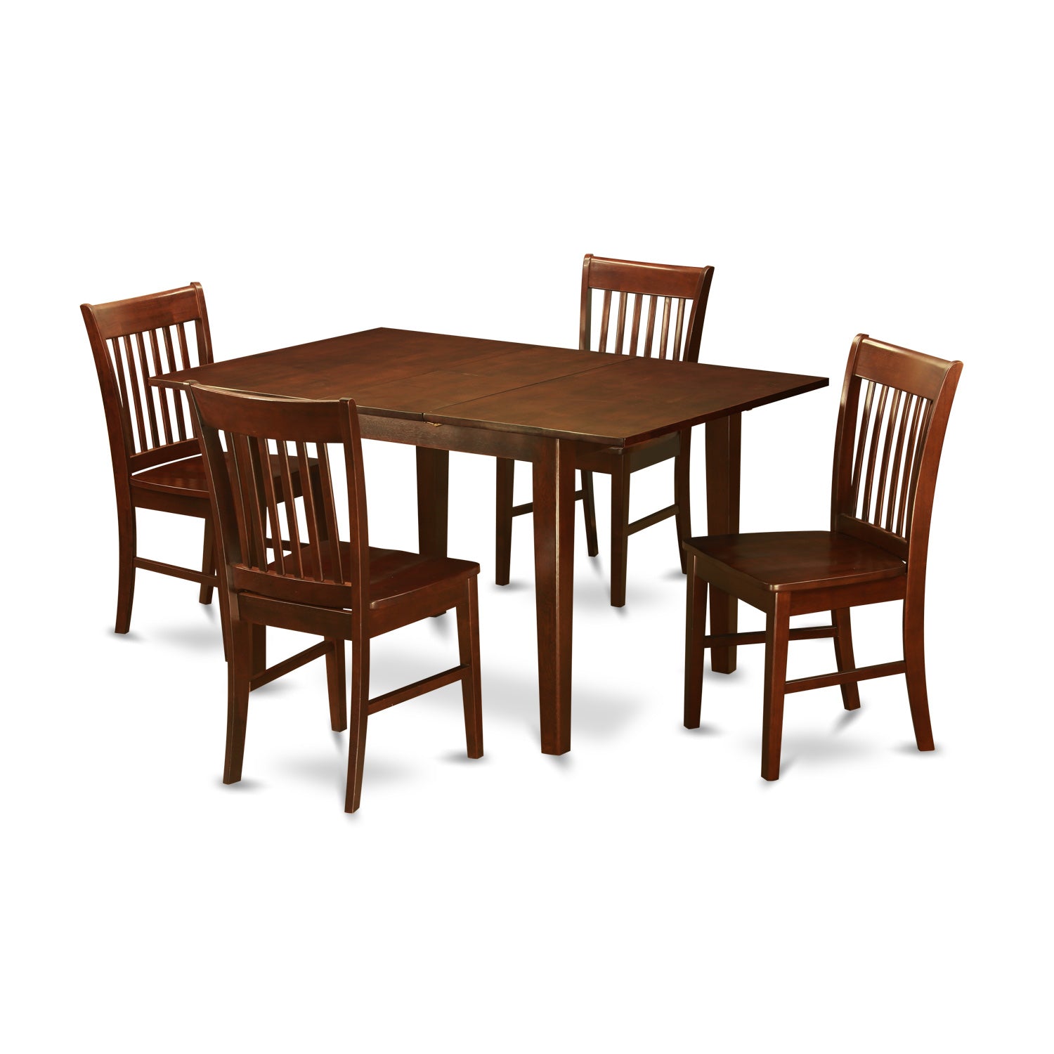 MLNO5-MAH-W 5 Pc Kitchen nook Dining set-breakfast nook and 4 Dining Chairs.
