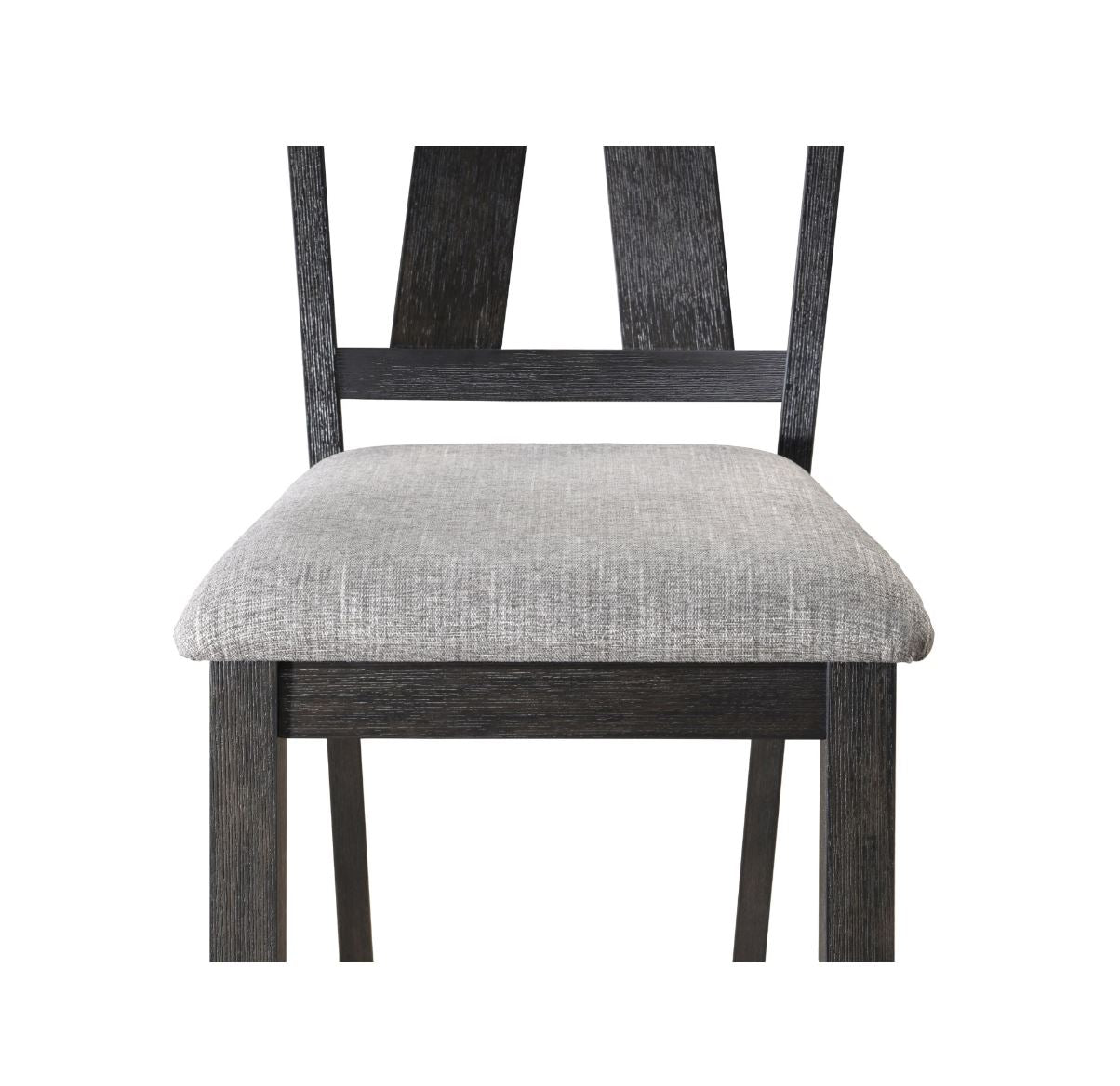 Moderna 7 Pc Rustic 66"-94" Dining Room Table And Chairs Set In Brown / Charcoal