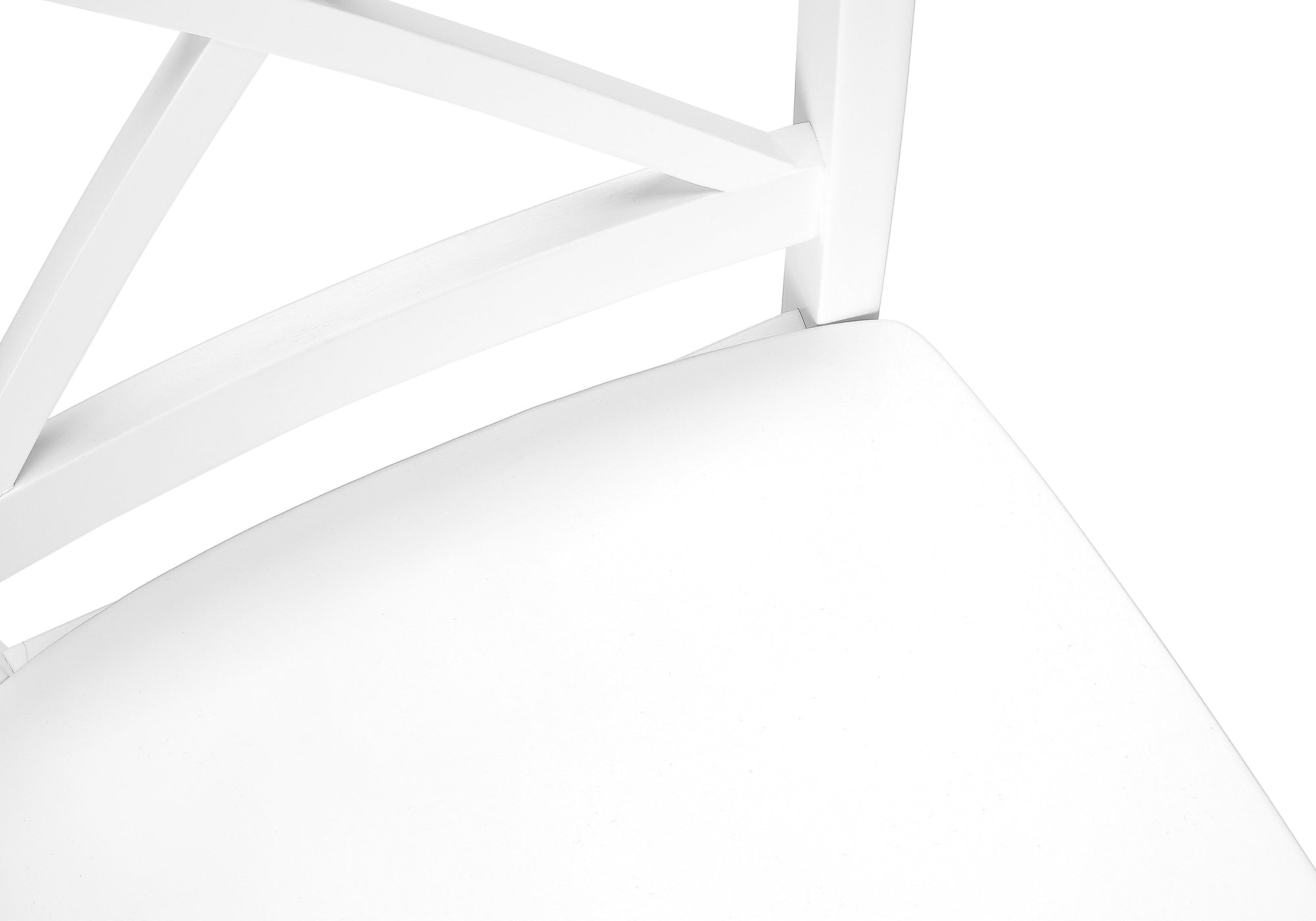 Modern X Back Kitchen Dining Side Chairs in White Set of 2