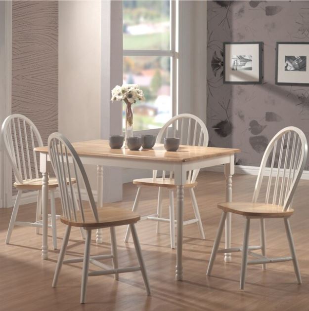 Country 4-Piece Dining Chair Set in White