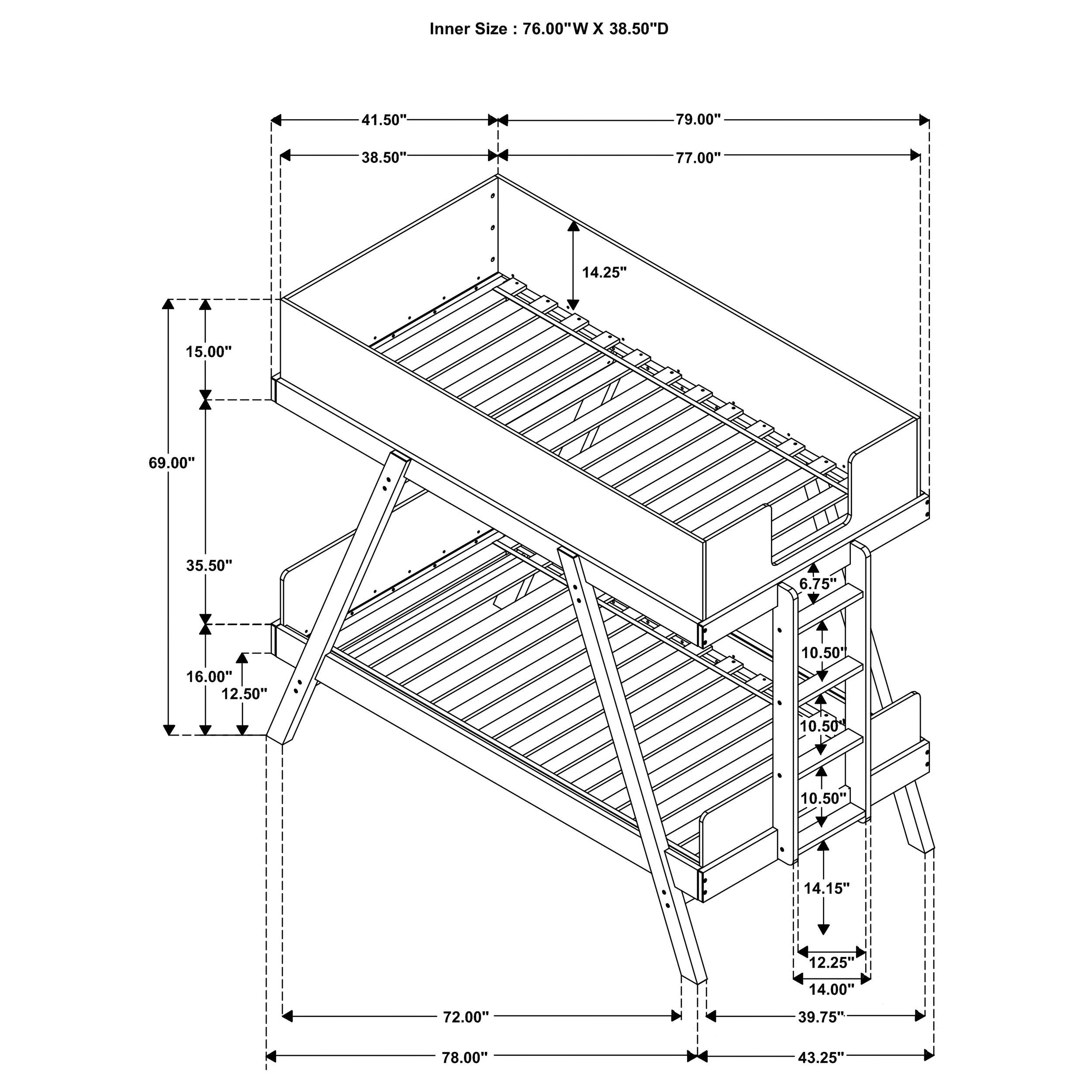 Frankie Twin Over Twin Bunk Bed