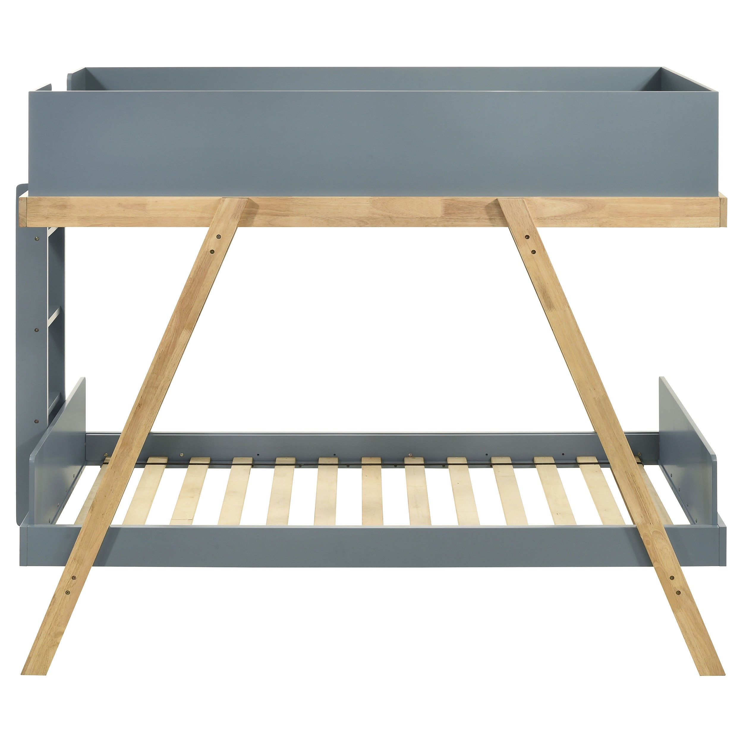 Frankie Wood Twin Over Twin Bunk Bed - Van Courtland Blue