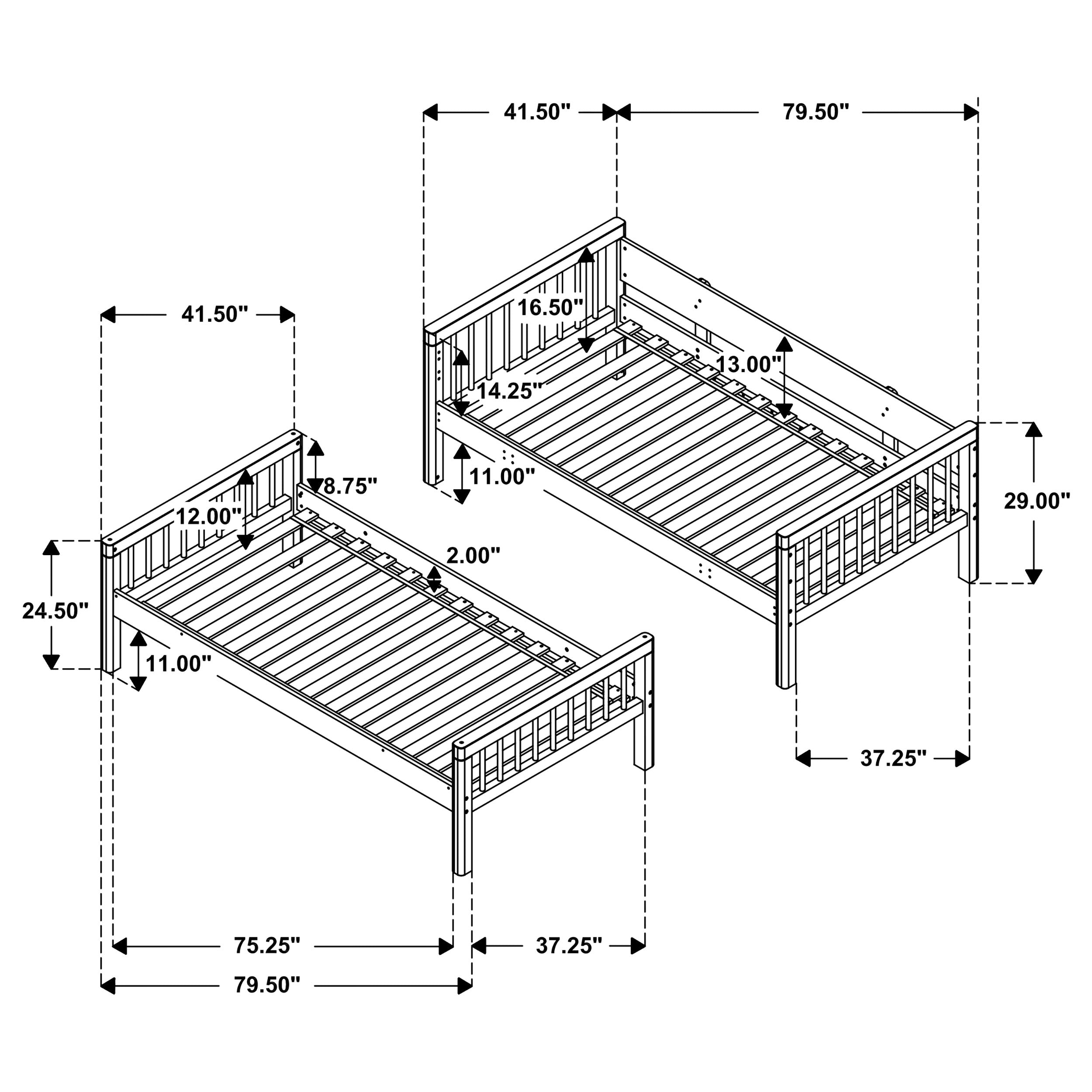 Dakota Wood Bunk Bed