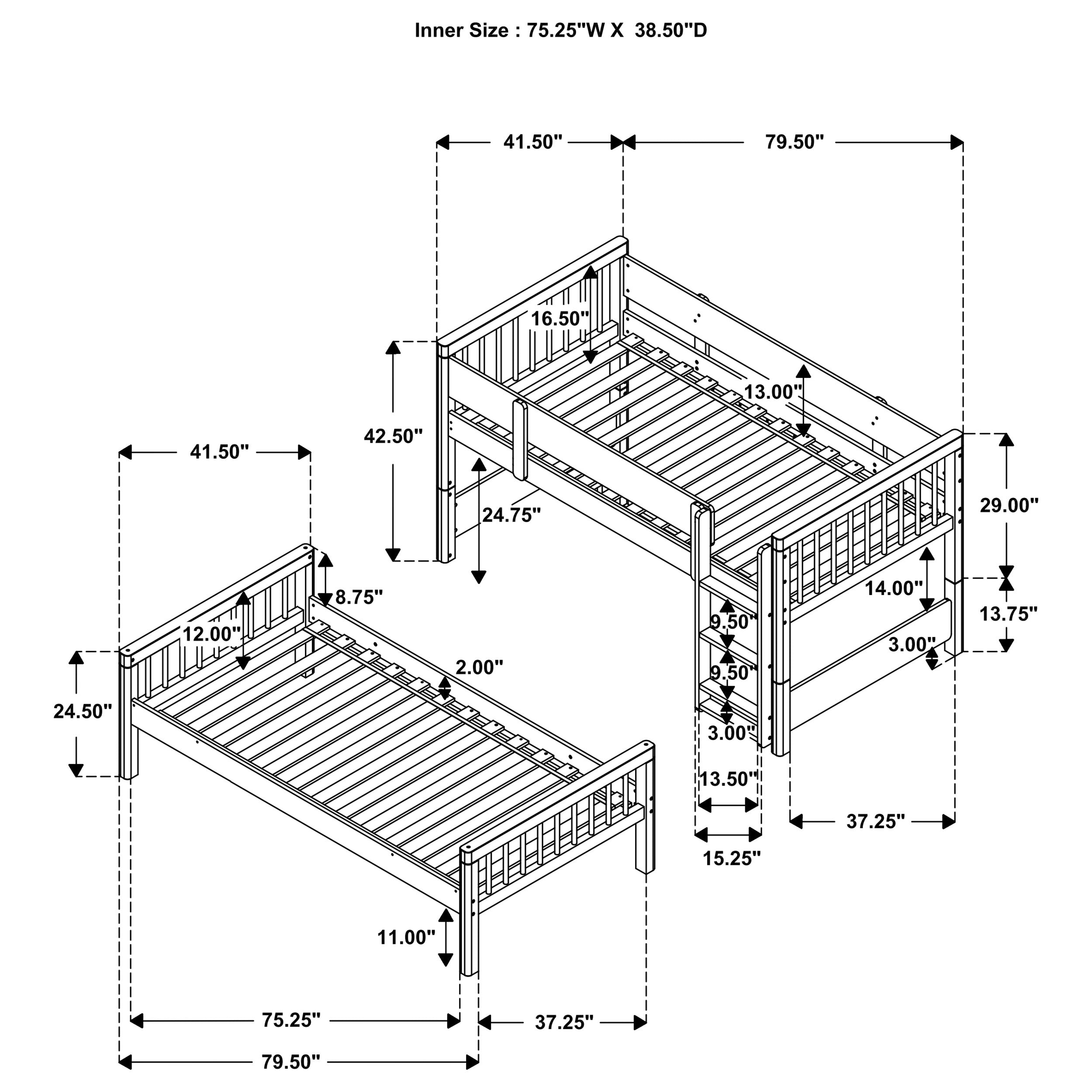 Dakota Wood Bunk Bed