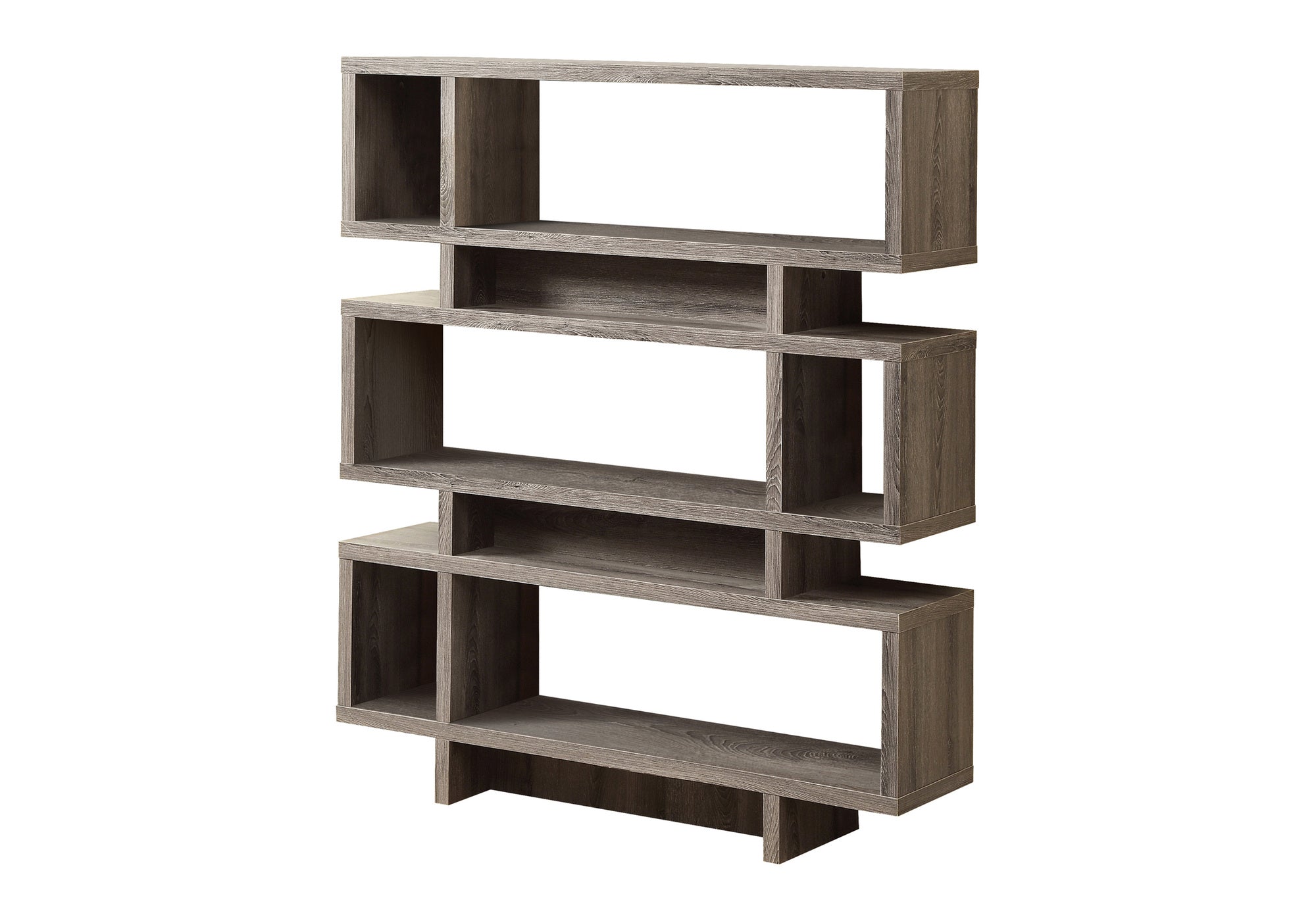 55" H 4 Tier Contemporary Dark Taupe Bookcase Bookshelf Atagere