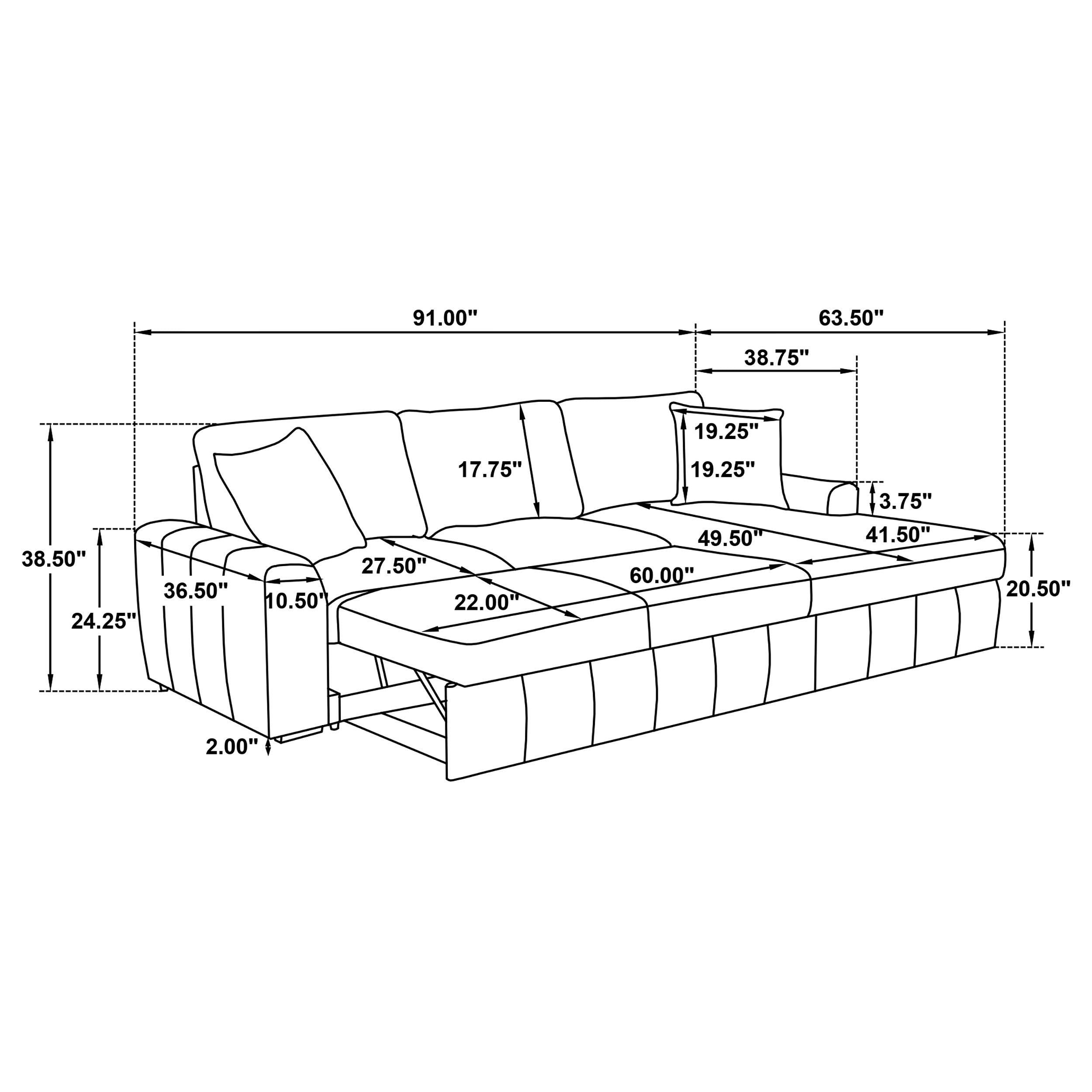 Pastrana Sleeper Sectional Sofa