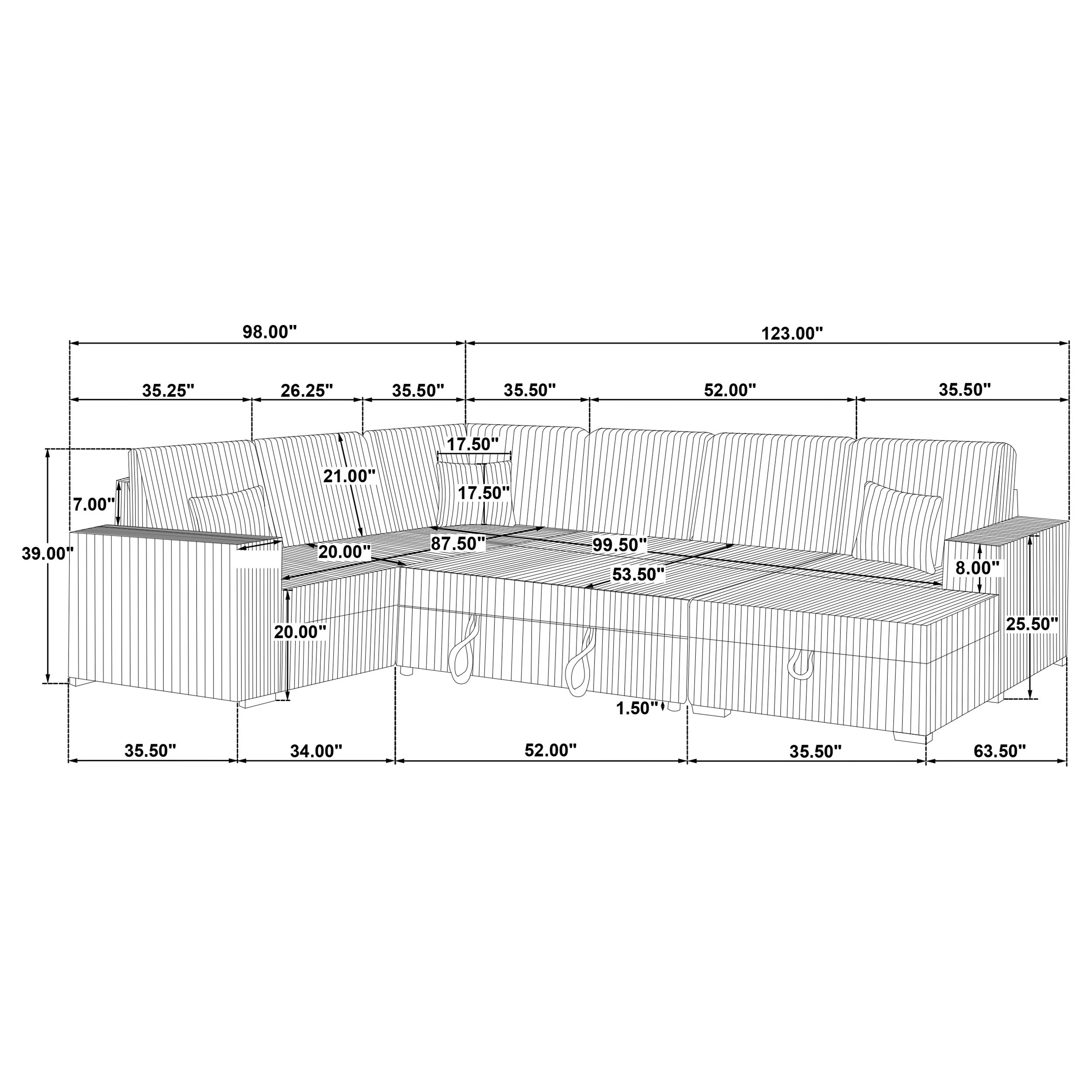 Devonshire Sleeper Sectional Sofa
