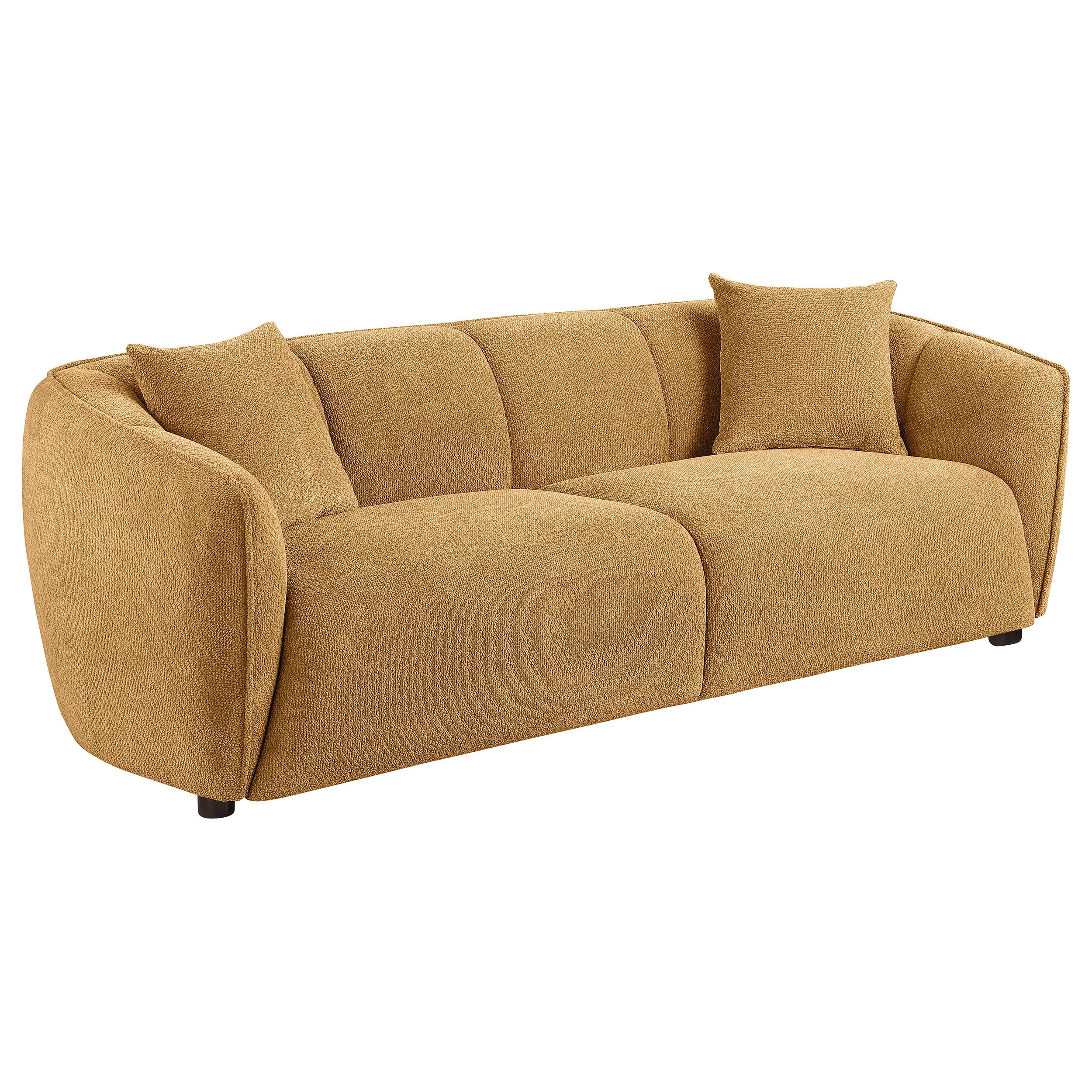 Aleisha 3-piece Fabric Upholstered Sofa Set In Mustard Yellow
