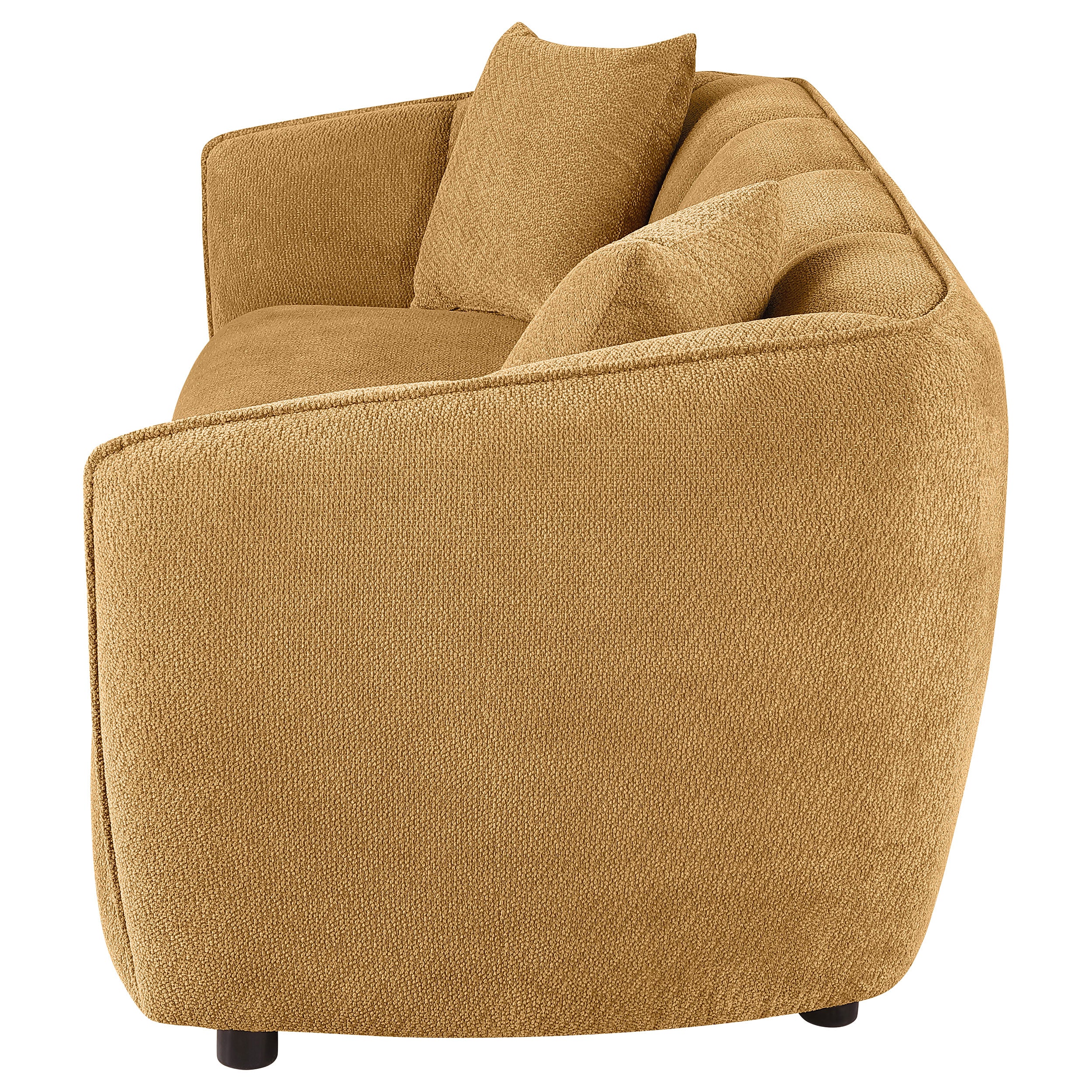 Aleisha Fabric Upholstered Sofa Mustard Yellow