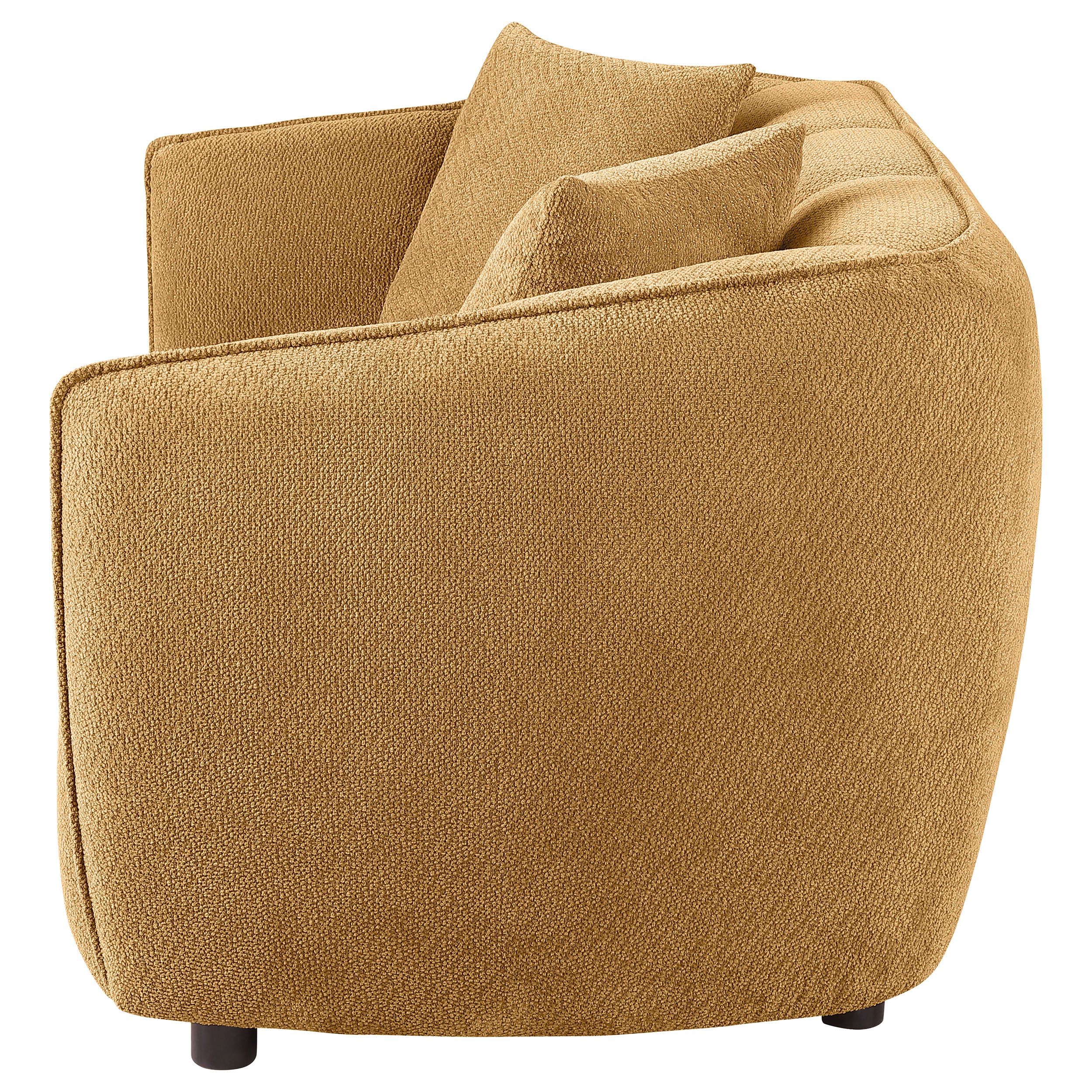 Aleisha Fabric Upholstered Loveseat Mustard Yellow